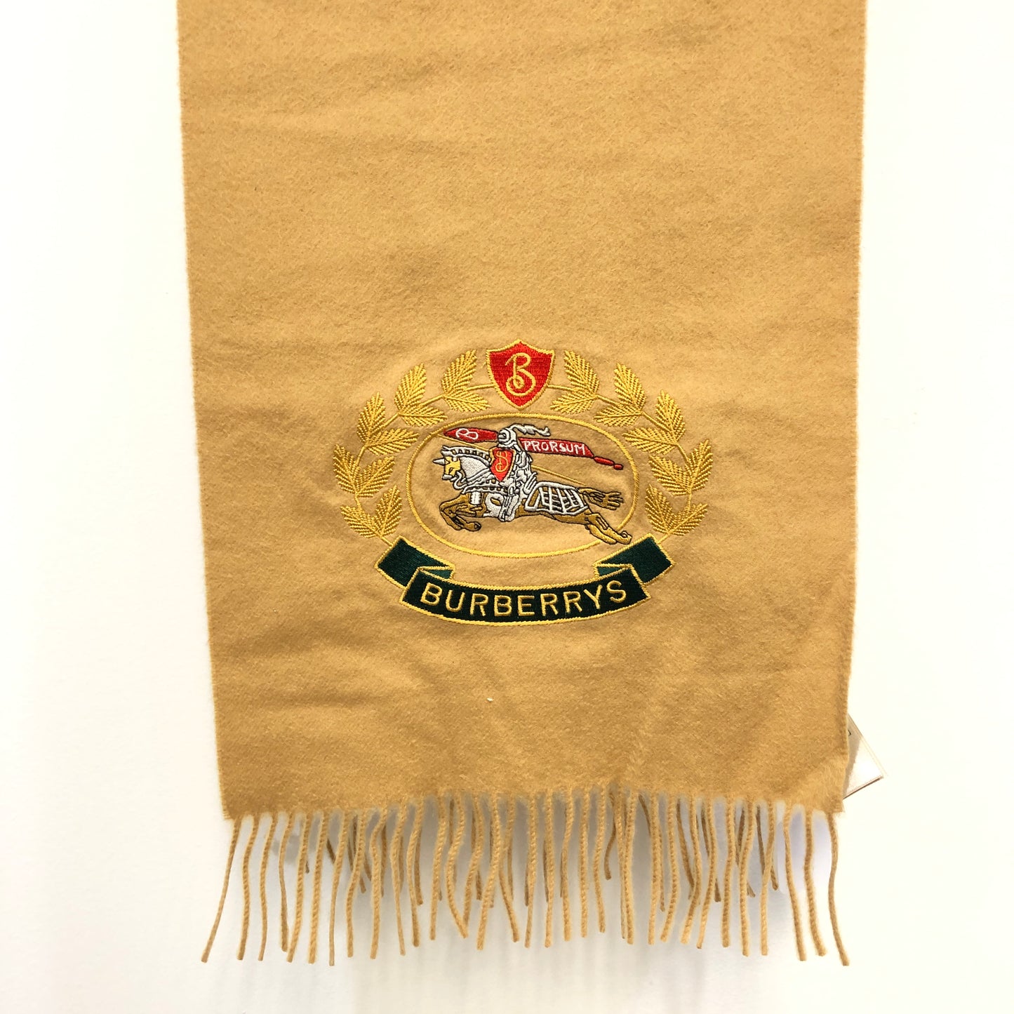 Burberry Beige Cashmere Fringe Scarf 65*12inches