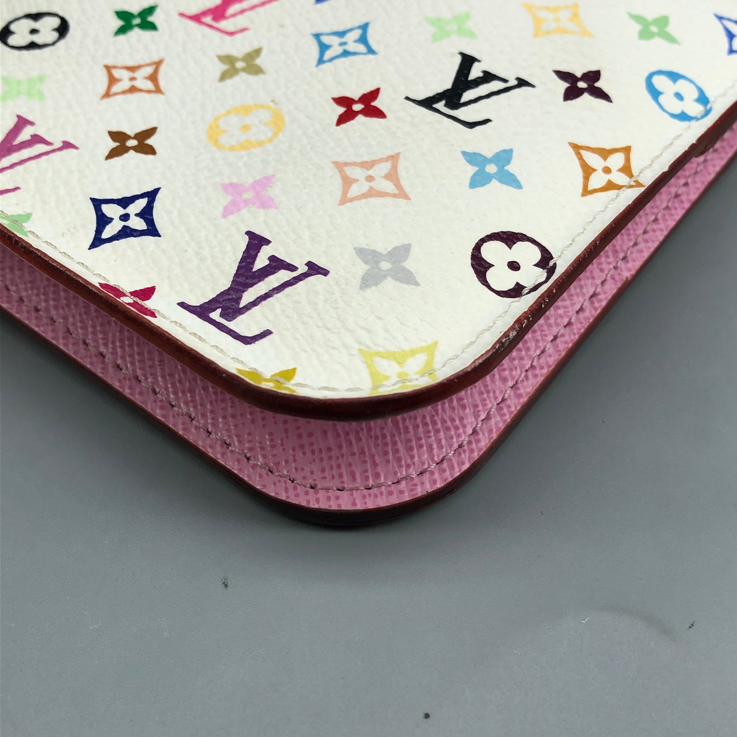 Louis Vuitton White Multicolor Monogram Zip Around Long Wallet