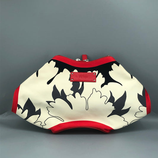 Alexander McQueen De Manta Clutch Red/Cream