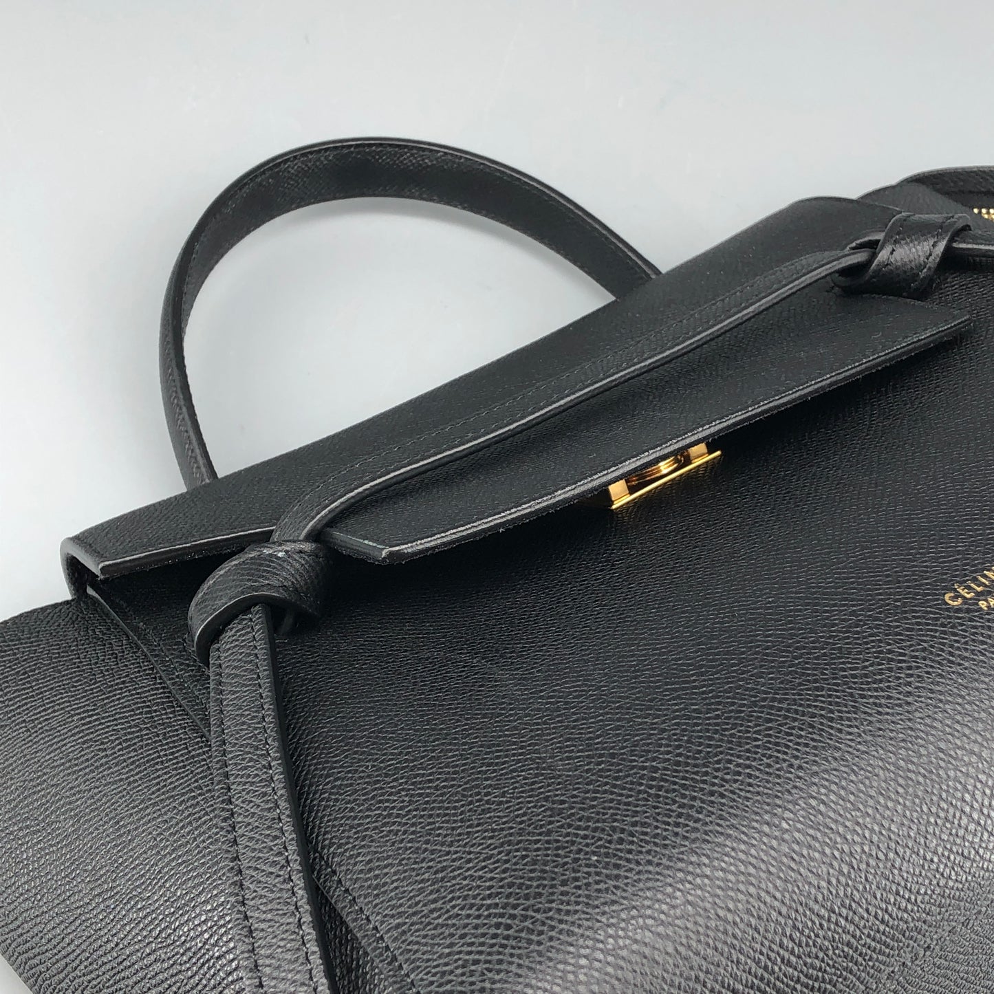 Celine Black Grained Calfskin Belt Bag Small