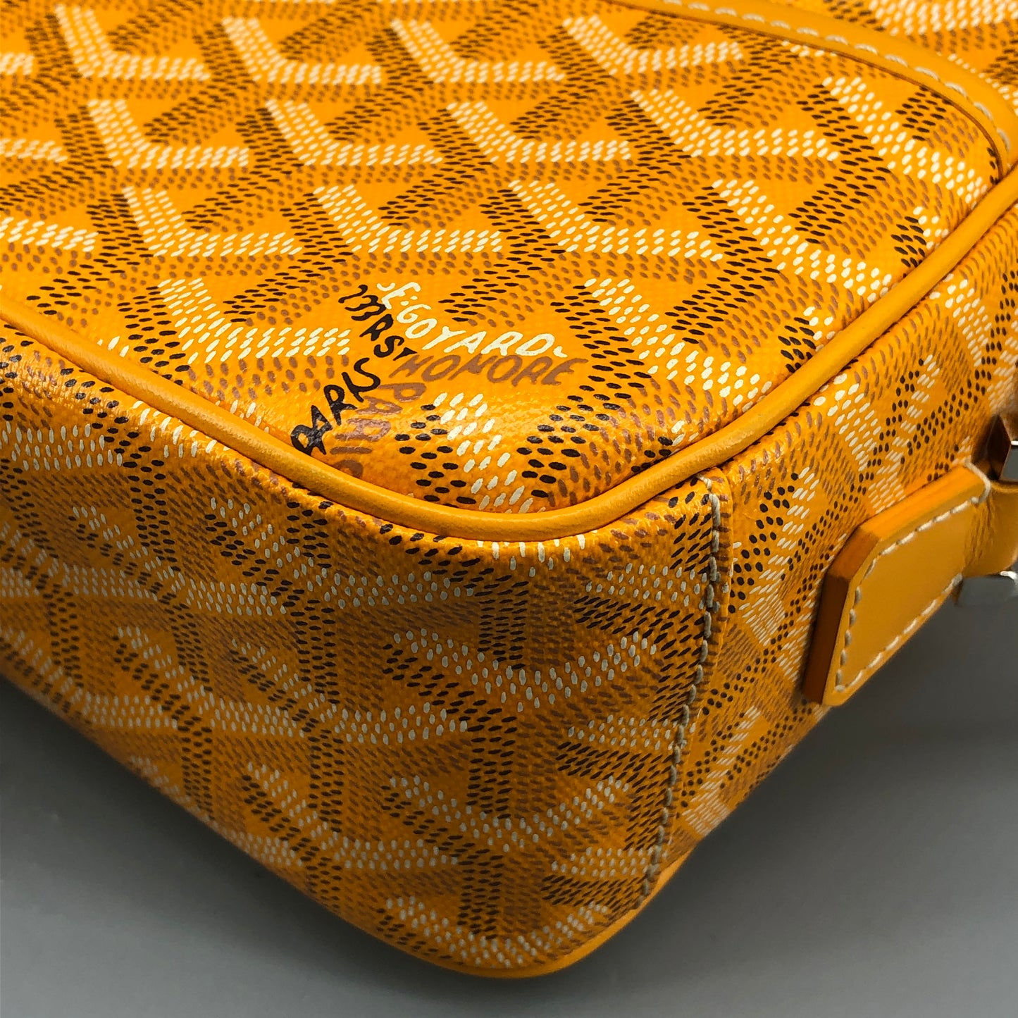 Goyard Cap-Vert Yellow Goyardine Canvas Crossbody Camera Bag