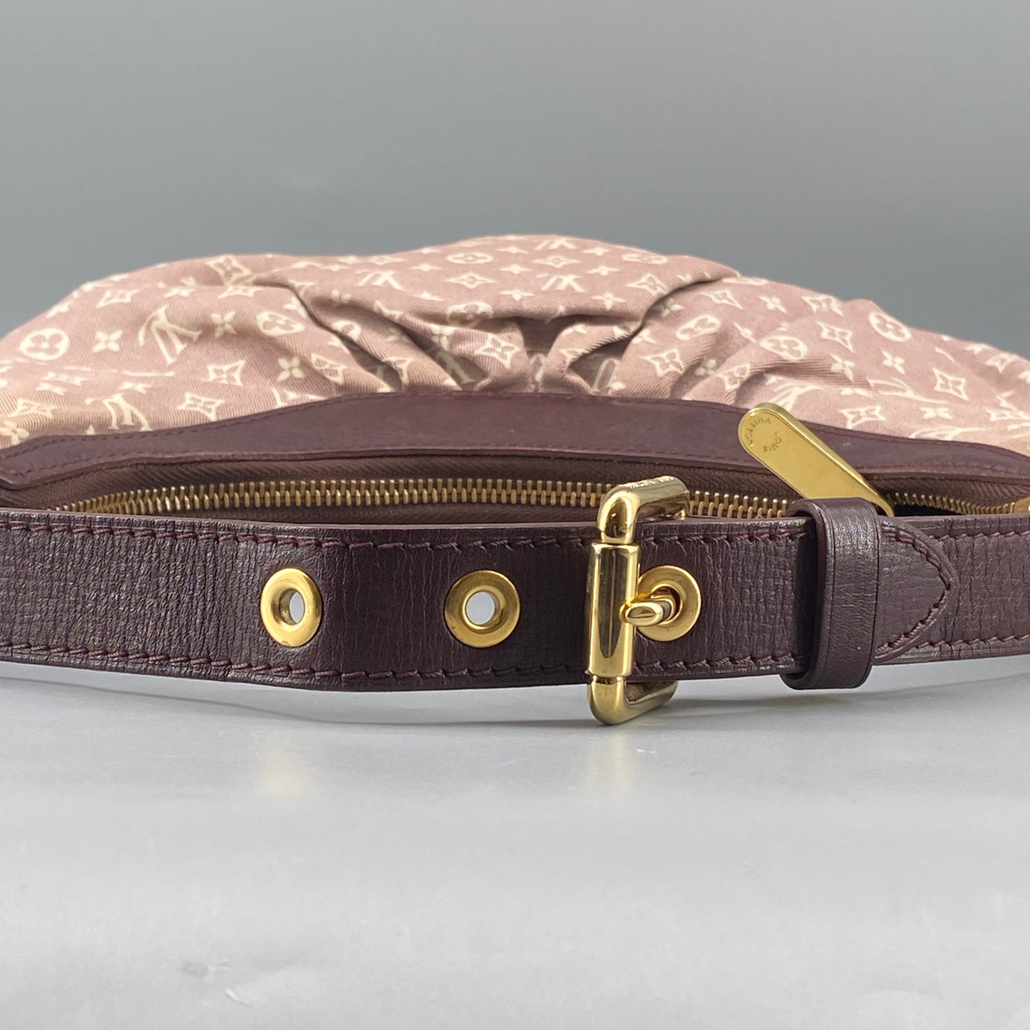 Louis Vuitton Dusty Rose Denim Monogram Mini Lin Hobo Shoulder Bag