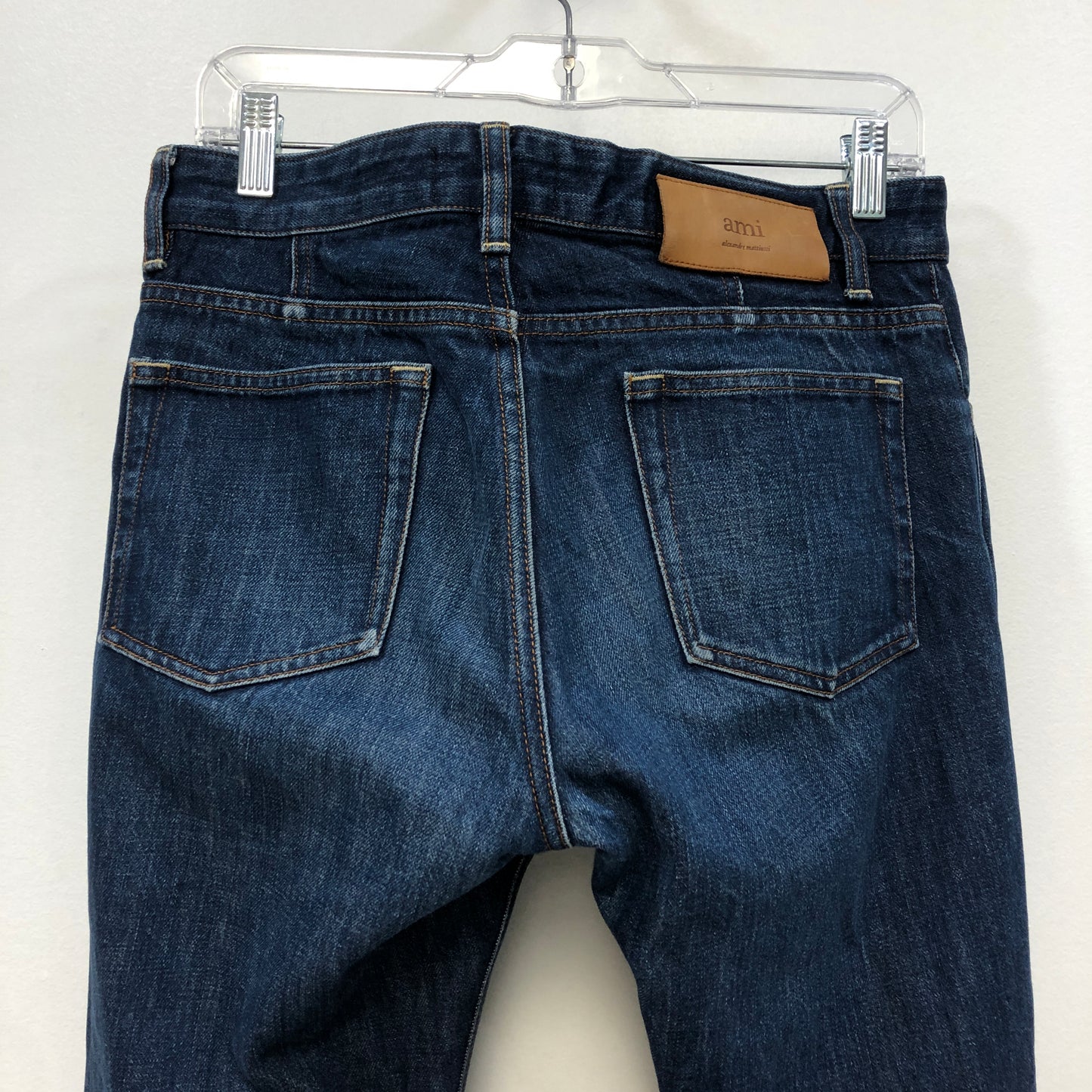 Ami Paris Blue Straight-Leg Denim Jeans Size 29