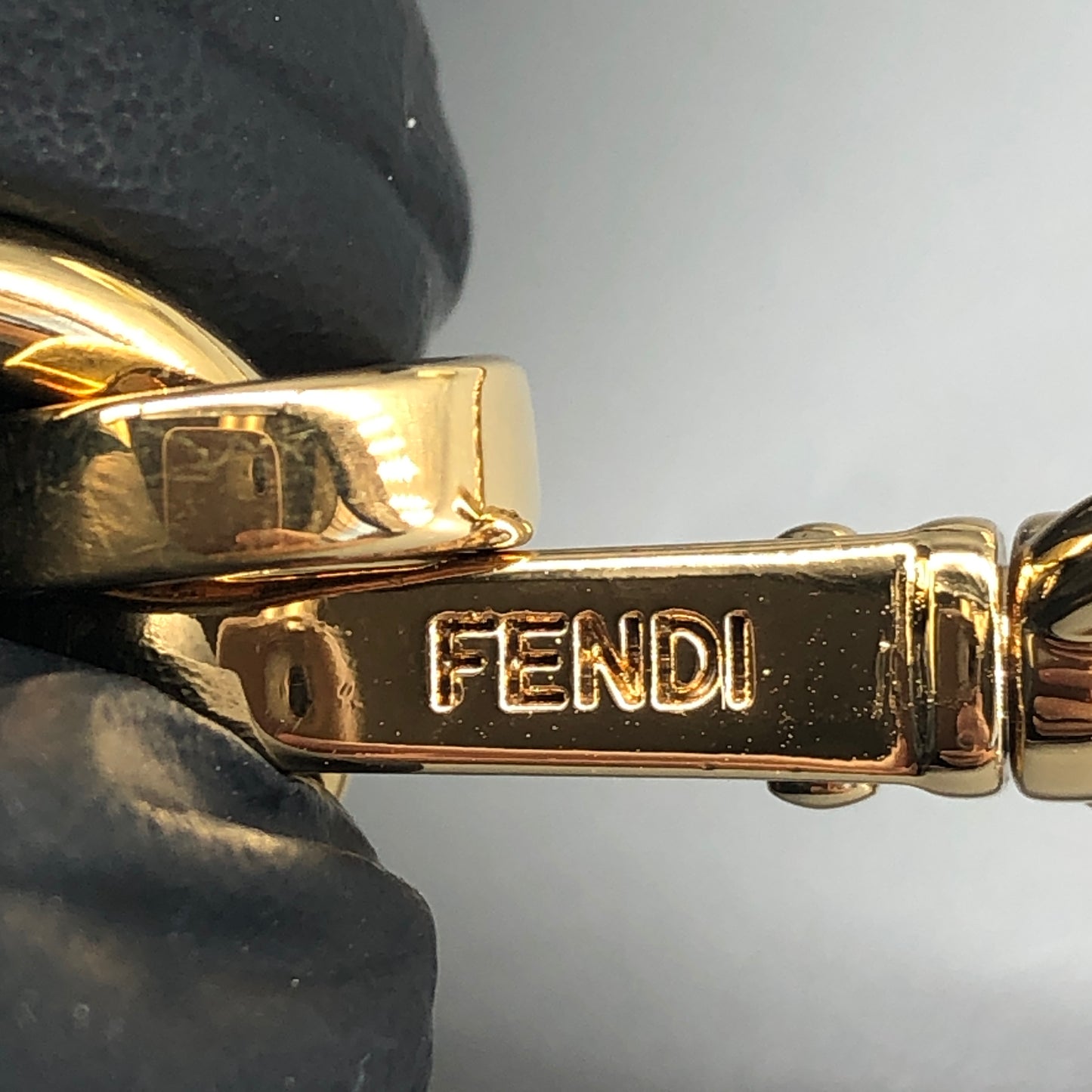 Fendi FF Zucca Baguette Mini Chain Bag Tobacco