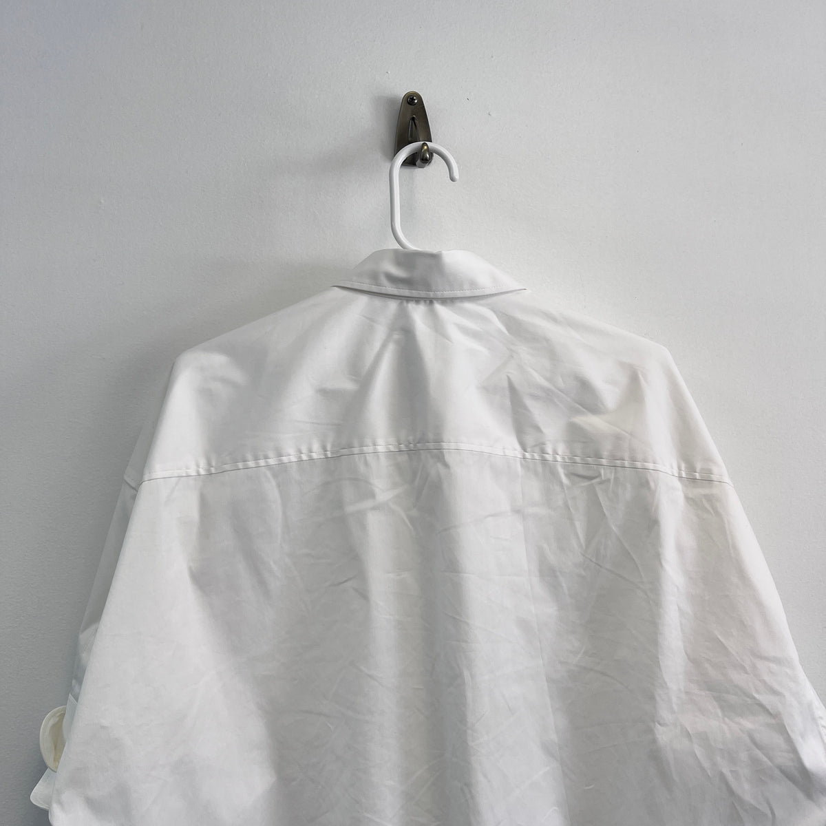 Red Valentino White Cropped Short Sleeve Shirt Size 42