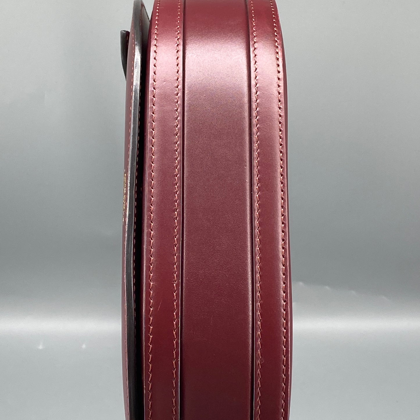 Burberry Deep Red Leather Saddle Shoulder Crossbody Bag
