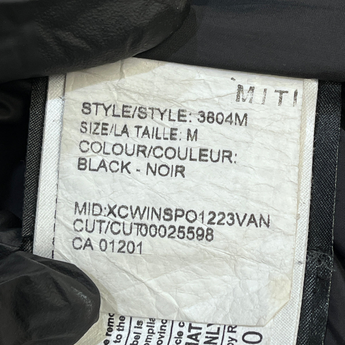 Canada Goose Black Parka Size M