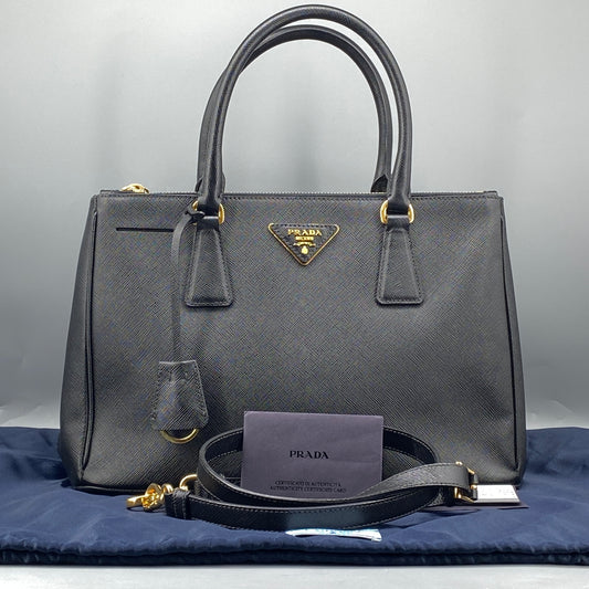 Prada Galleria Large Tote Bag Black Saffiano Leather