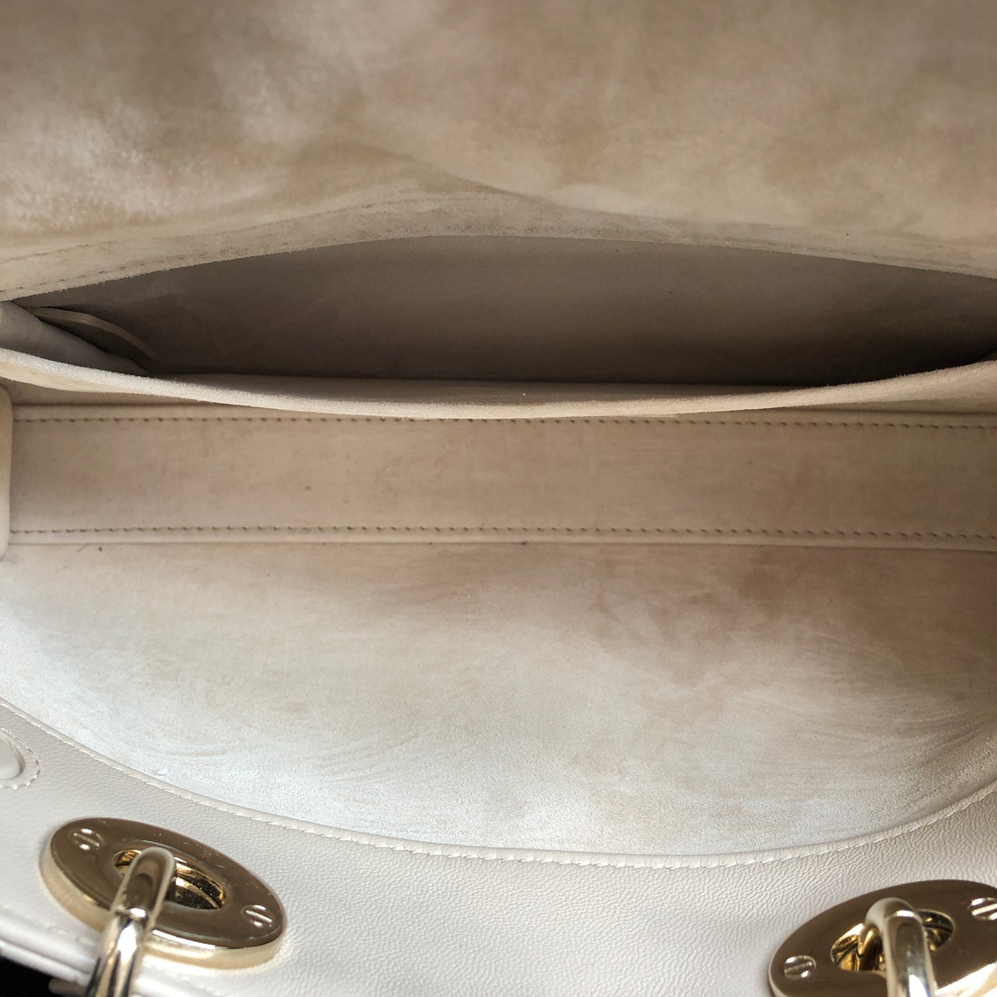 Christian Dior Lady Dior Horizontal Medium Cannage Leather Handbag Dusty Pink