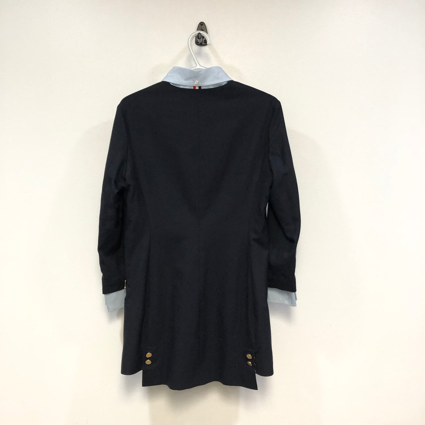 Thom Browne Navy Blue Long Sleeve Shirt Dress Size 38