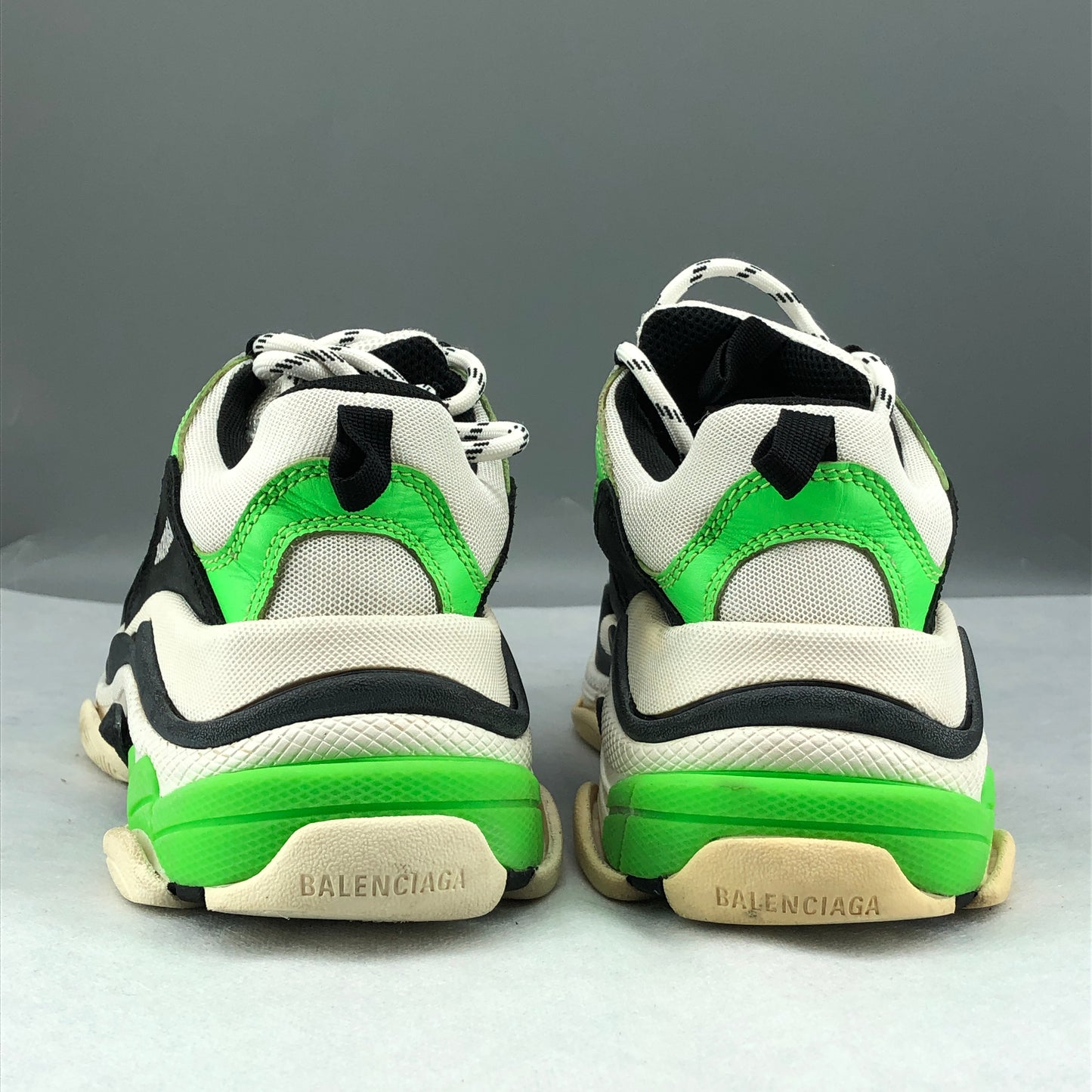Balenciaga Women's Triple S Sneakers Grey Black Green Size 37