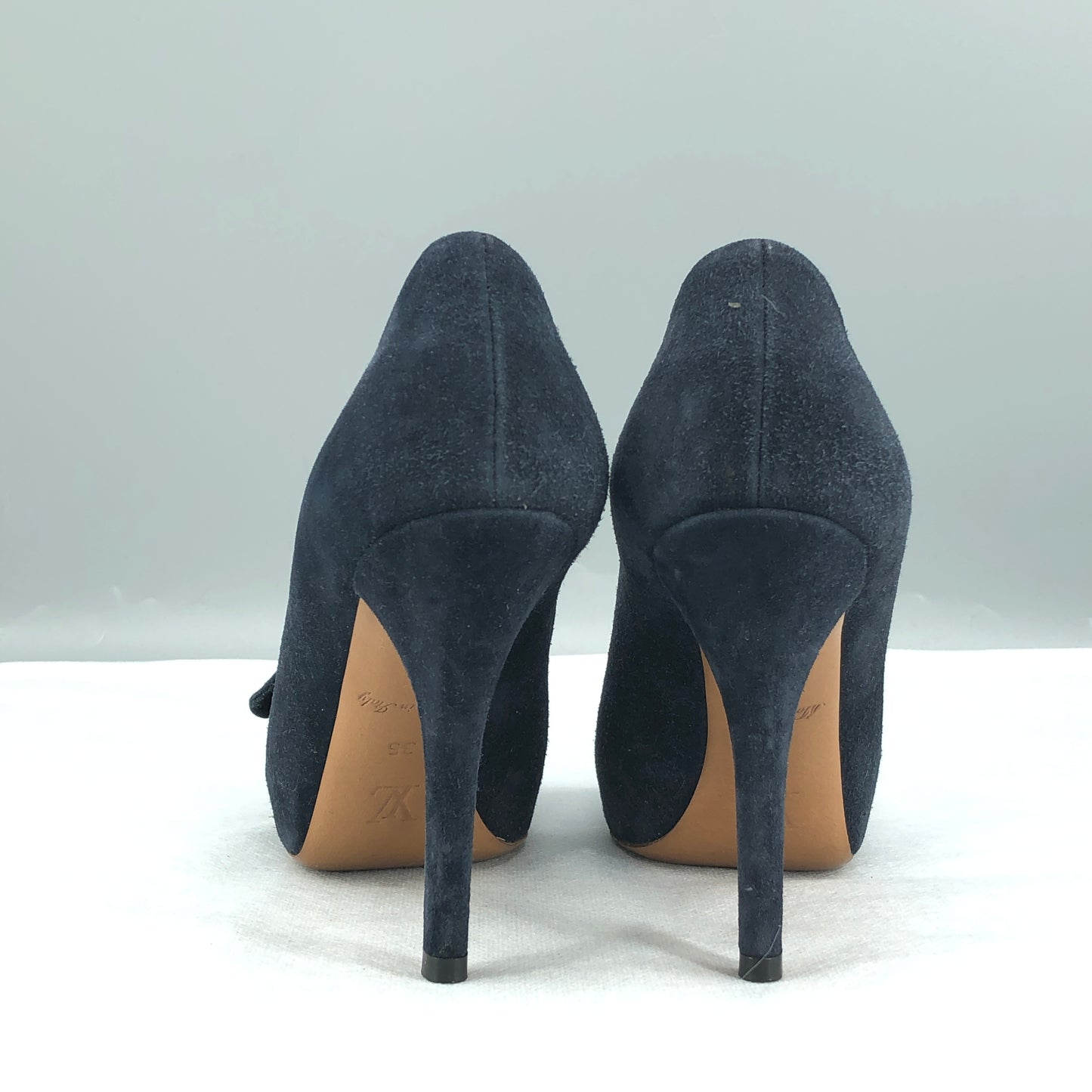 Louis Vuitton Women's Peep-Toe Heels Size 35 Navy