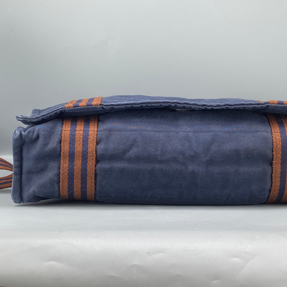 Hermes Fourre Besace Tote Bag Navy Canvas