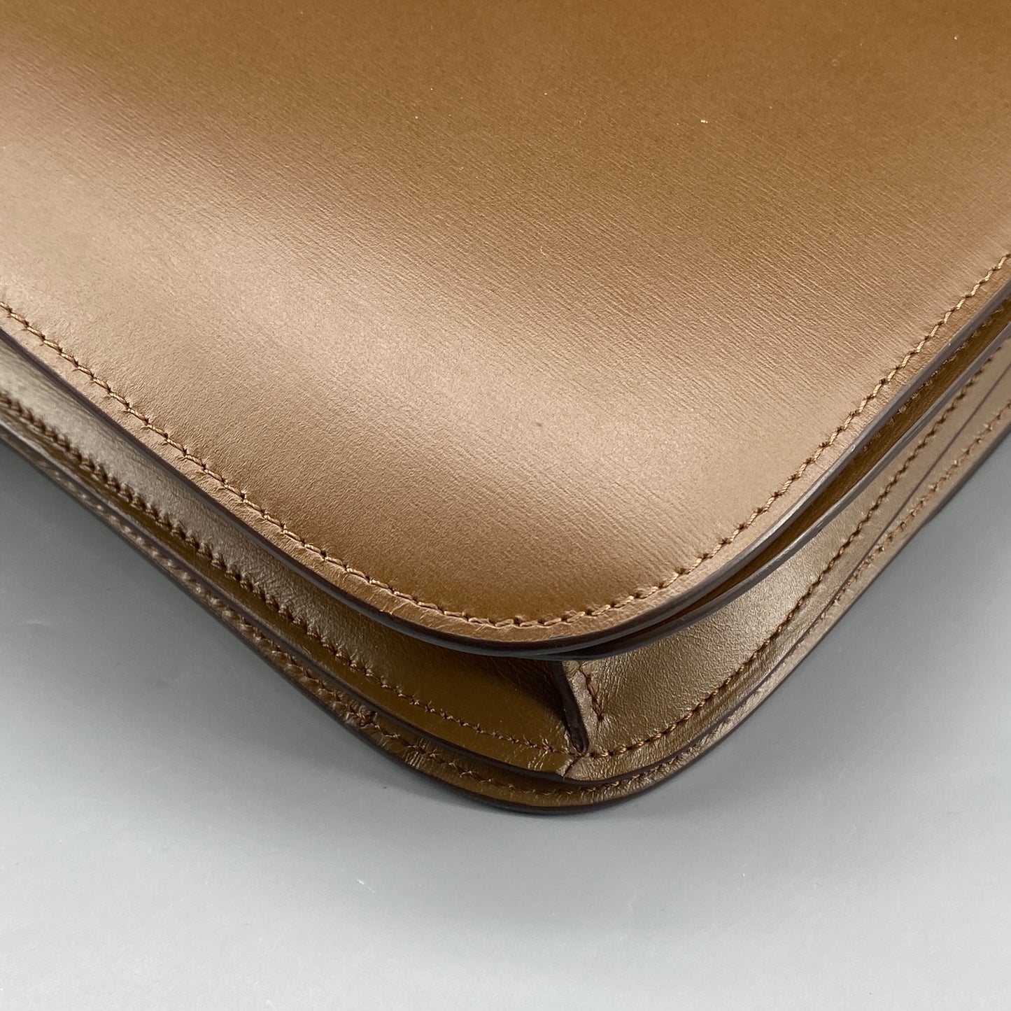Celine Tan Box Calf Leather Classic Box Flap Crossbody Bag