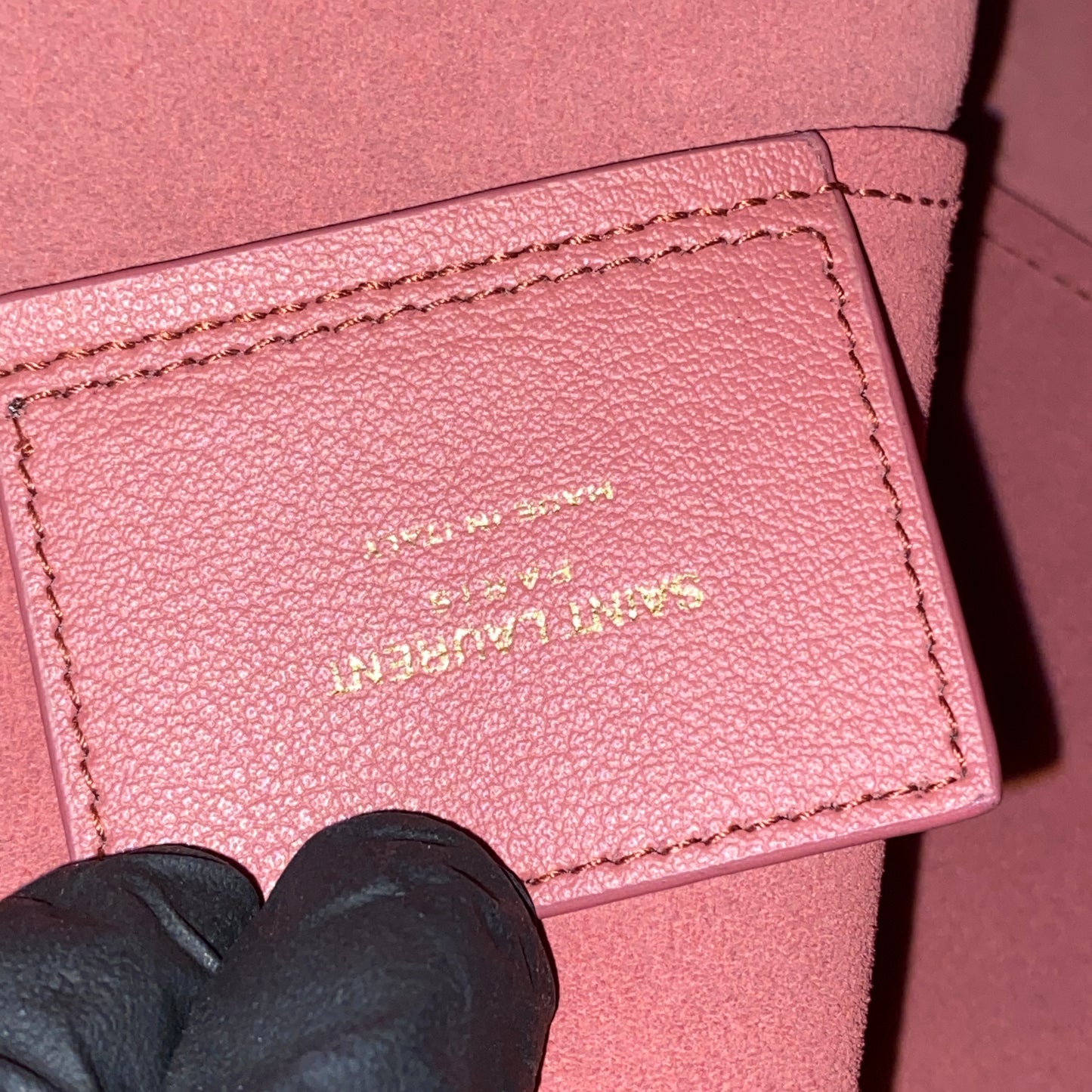 Saint Laurent Pink Calfskin Leather Shopping Tote Bag