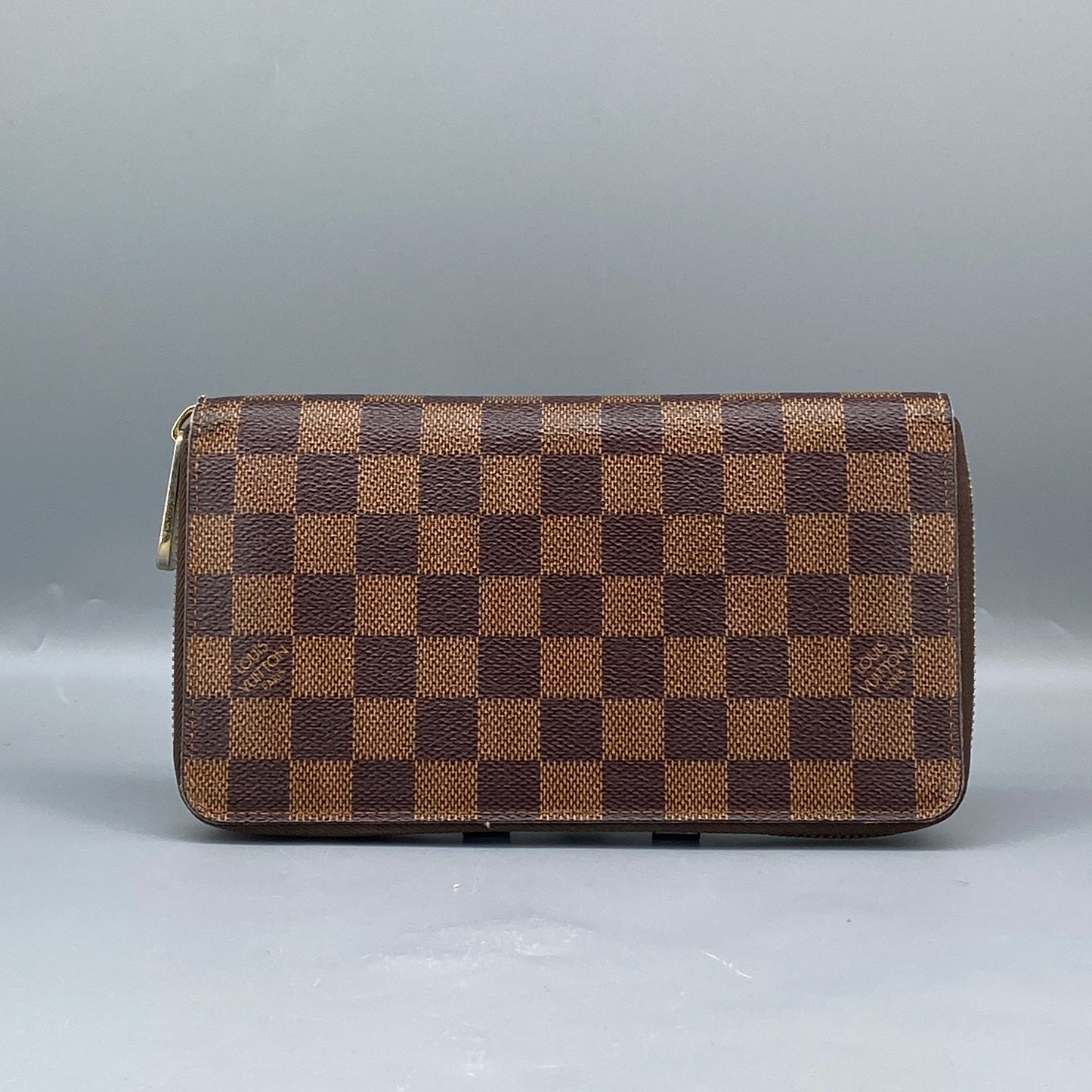 Louis Vuitton Brown Damier Ebene Canvas Full-Zip Long Wallet