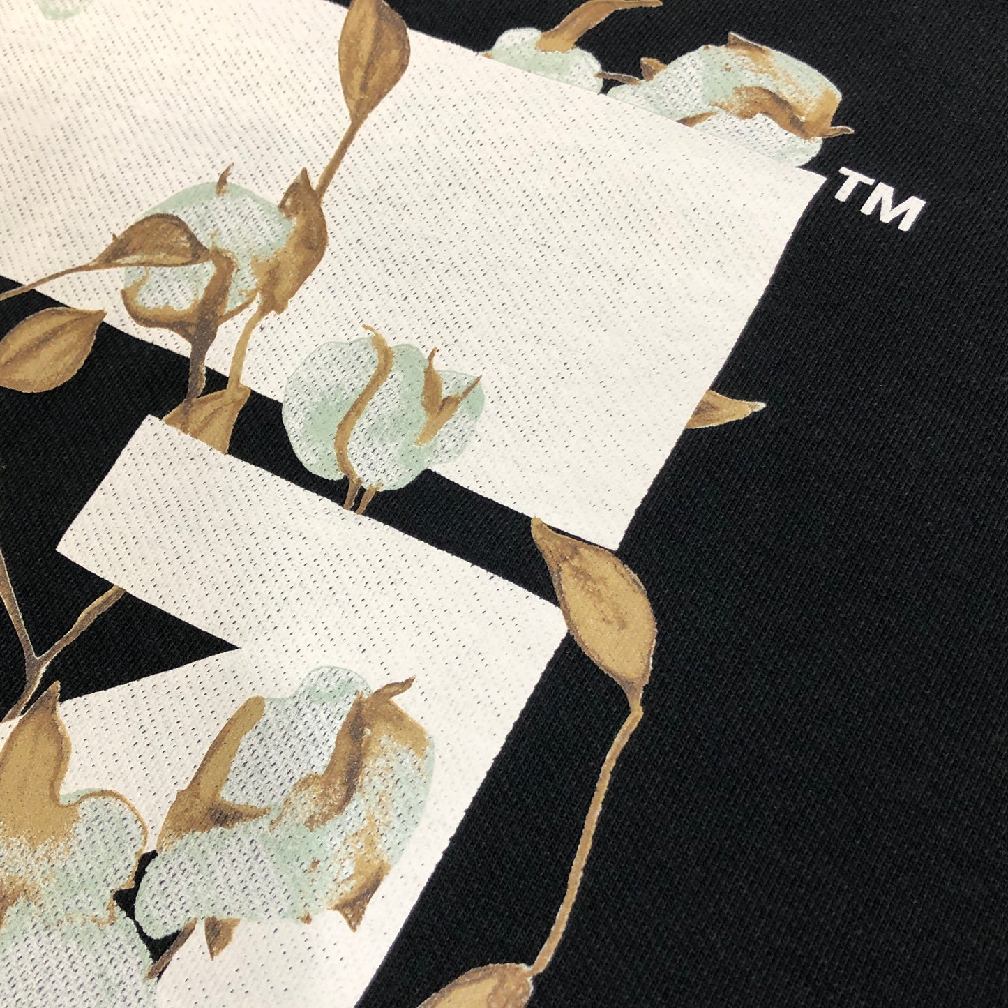 Off-White Black Floral Arrow Print Long Sleeve Top Size M