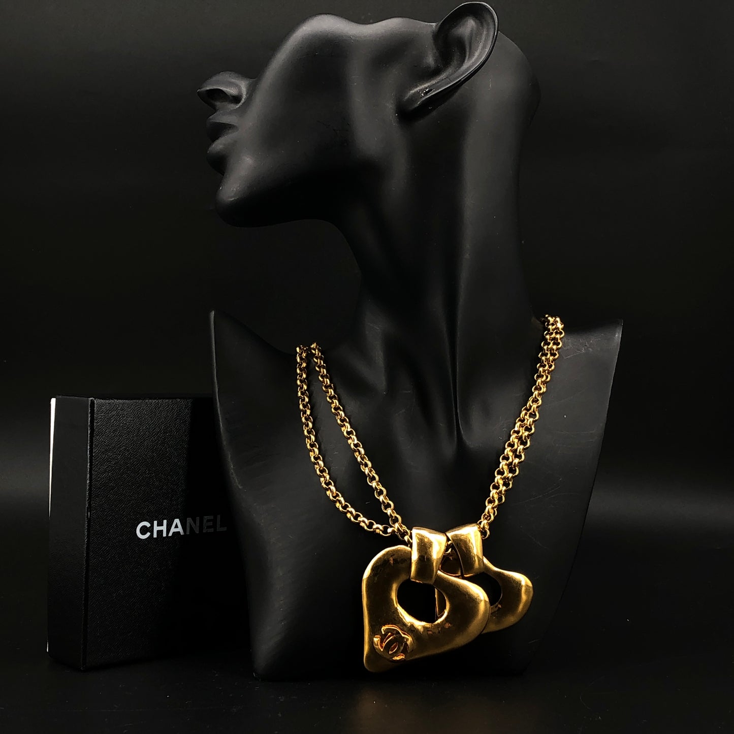 Chanel Vintage Heart Pendant Necklace