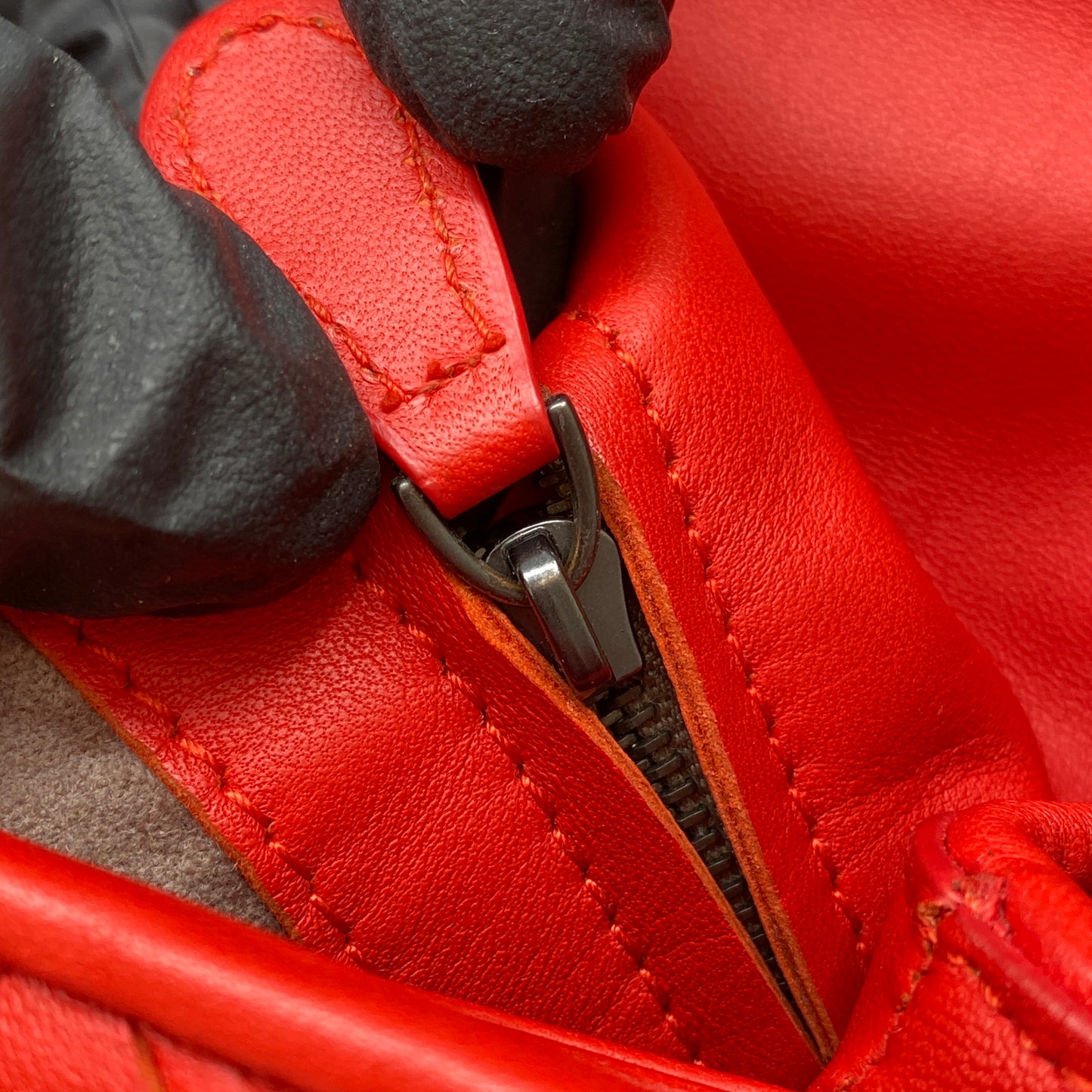 Bottega Veneta Olimpia Medium Red Intrecciato Leather Bag