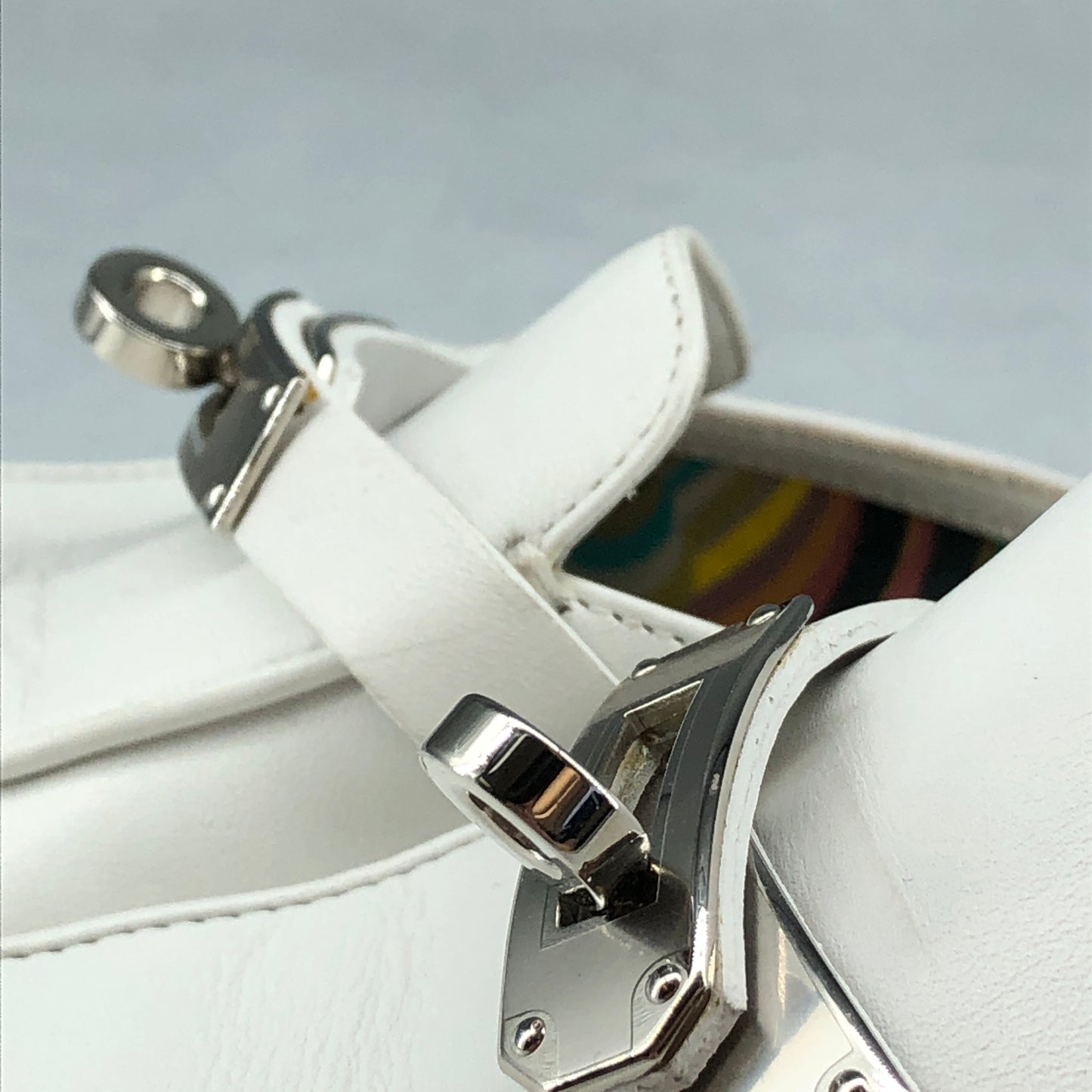 Hermes Oz Mules Size 35.5 White