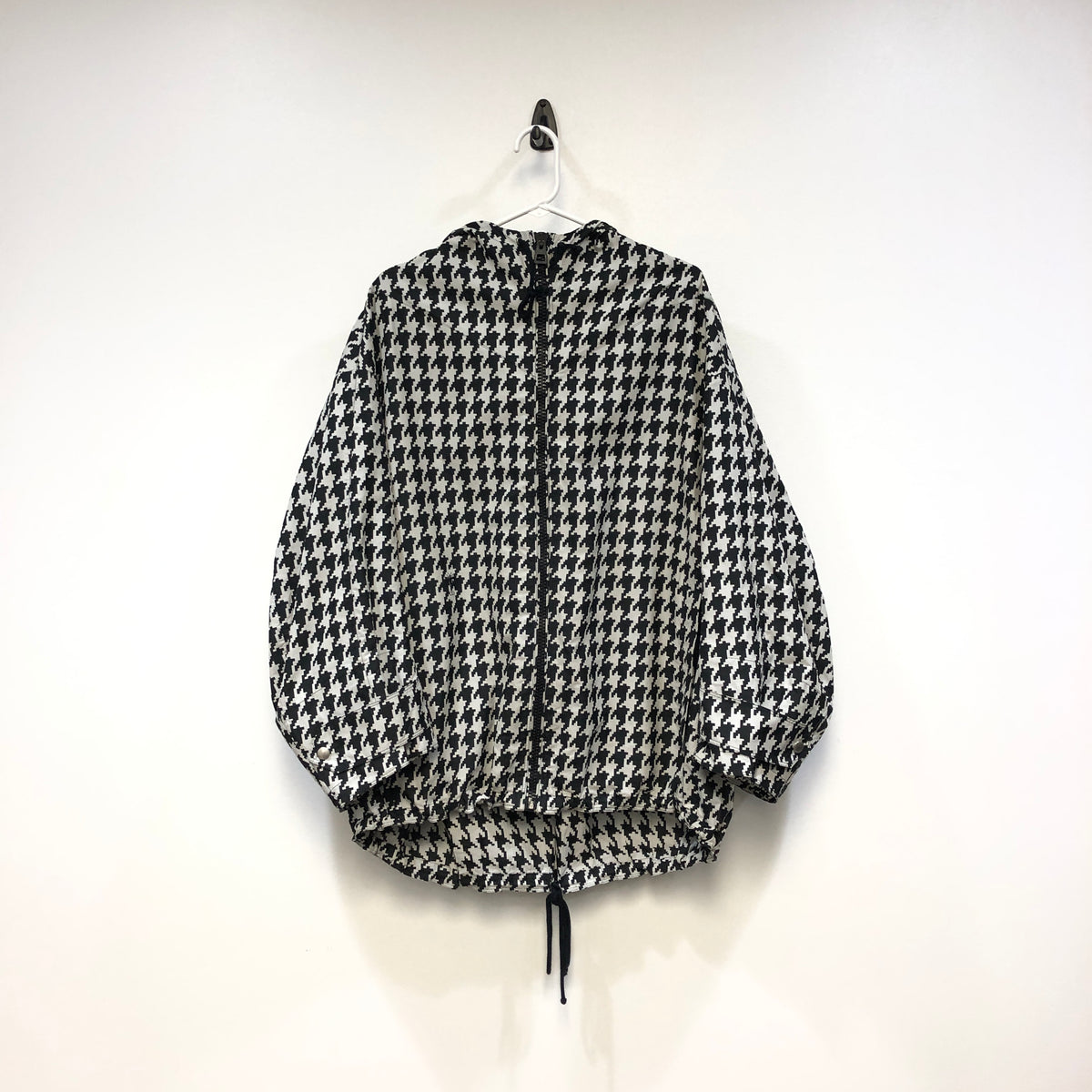 Christian Dior Black & white Houndstooth Zip Hooded Top Size XS