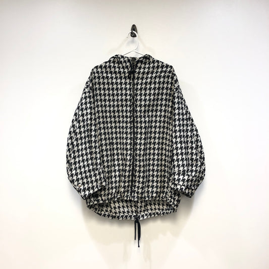 Christian Dior Black & white Houndstooth Zip Hooded Top Size XS
