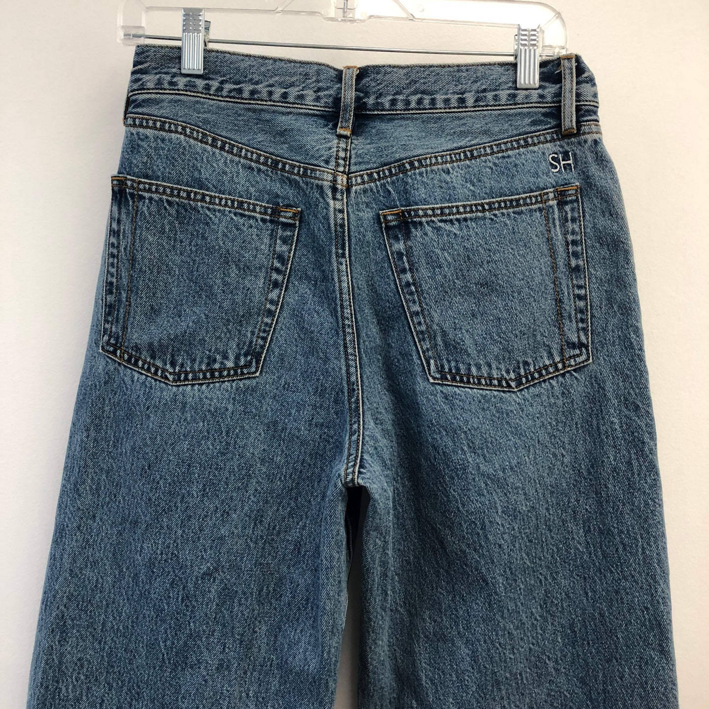 Still Here High-Waisted Straight Leg Jeans 26 Blue Denim