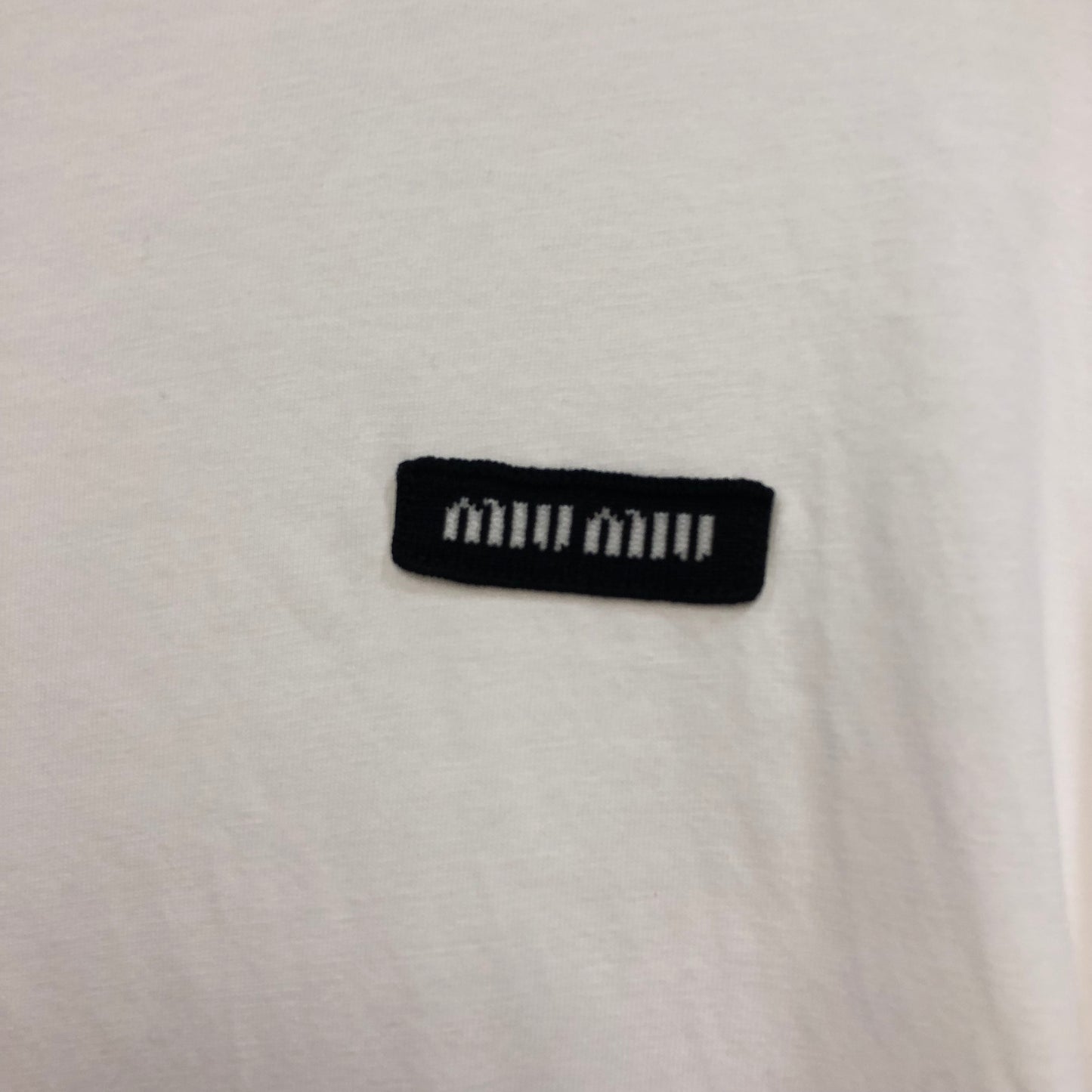 Miu Miu Long Sleeve T-Shirt White Size M