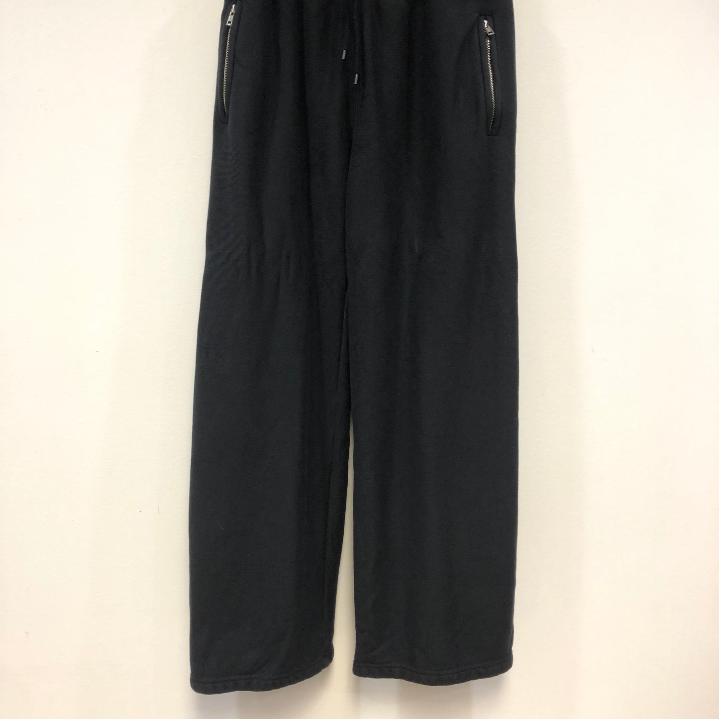Alexander Wang Black Layered Waist Wide Leg Sweatpants Size M