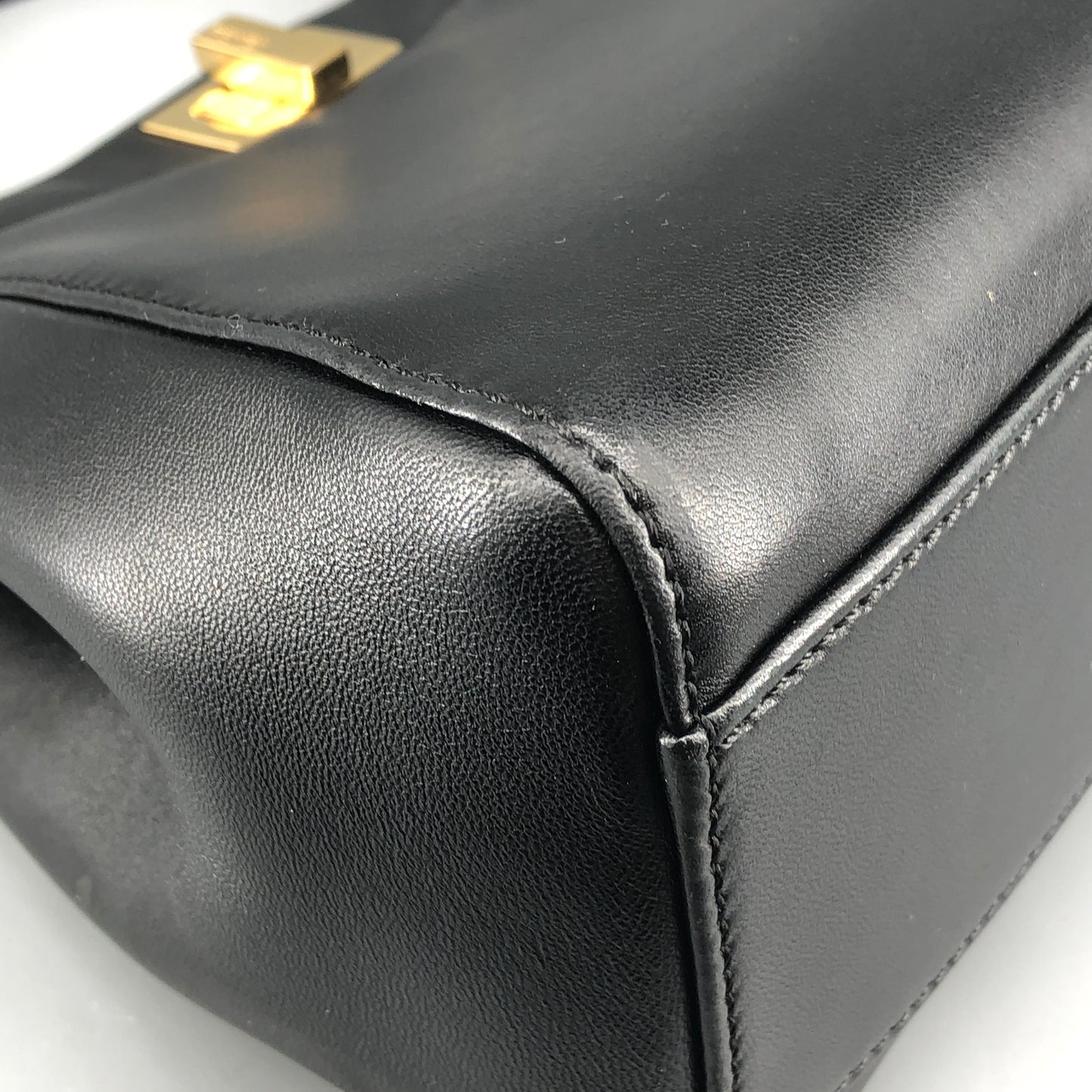 Fendi Peekaboo Mini Black Smooth Calf Leather Handbag