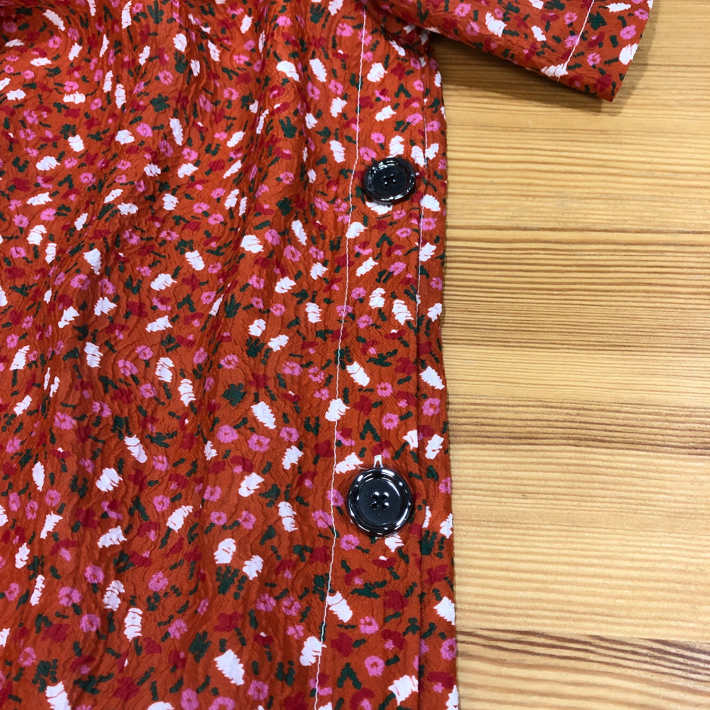Marni Floral Print Crew Neck Short Sleeve Mini Dress Size 36 Red White Pink Green Multi-Colour