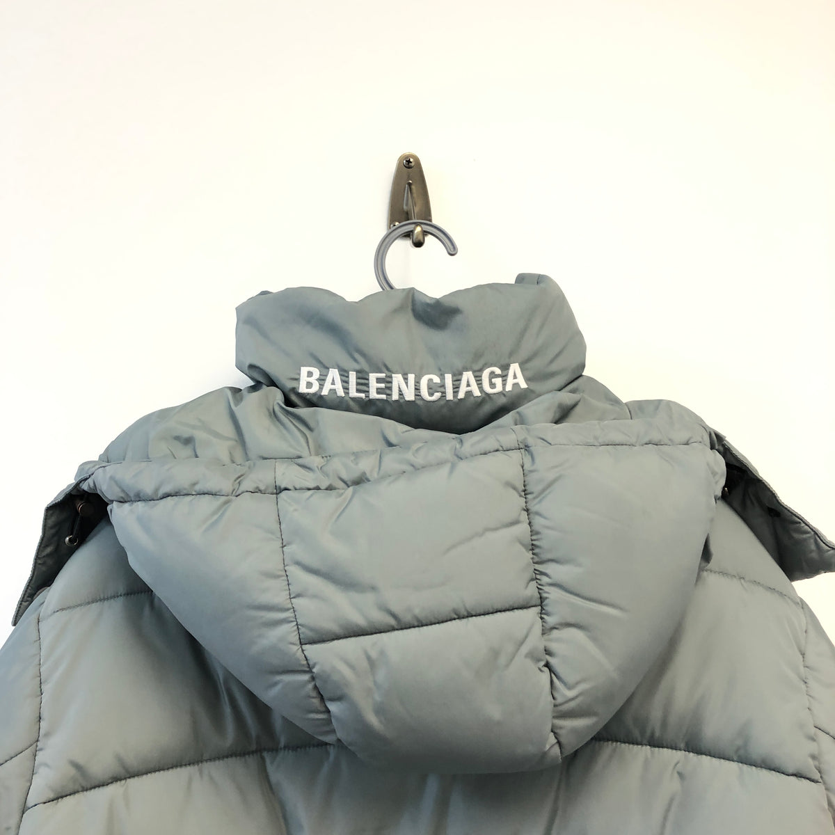 Balenciaga Dusty Blue Puffer Jacket Size 34
