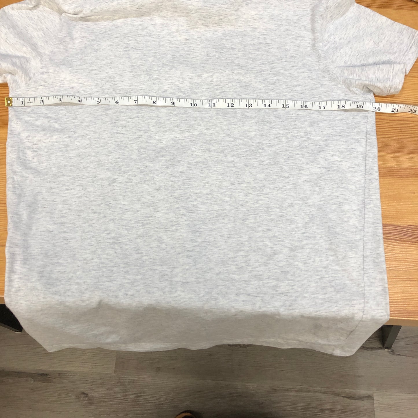 Ami x Smiley Co-Logo Short Sleeve T-Shirt Size XS Light Grey P2P 20-22 Inches