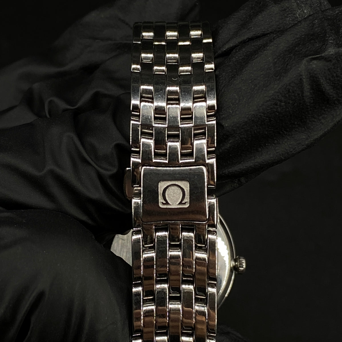 Omega 27mm Stainless Steel Watch With Natural Diamonds