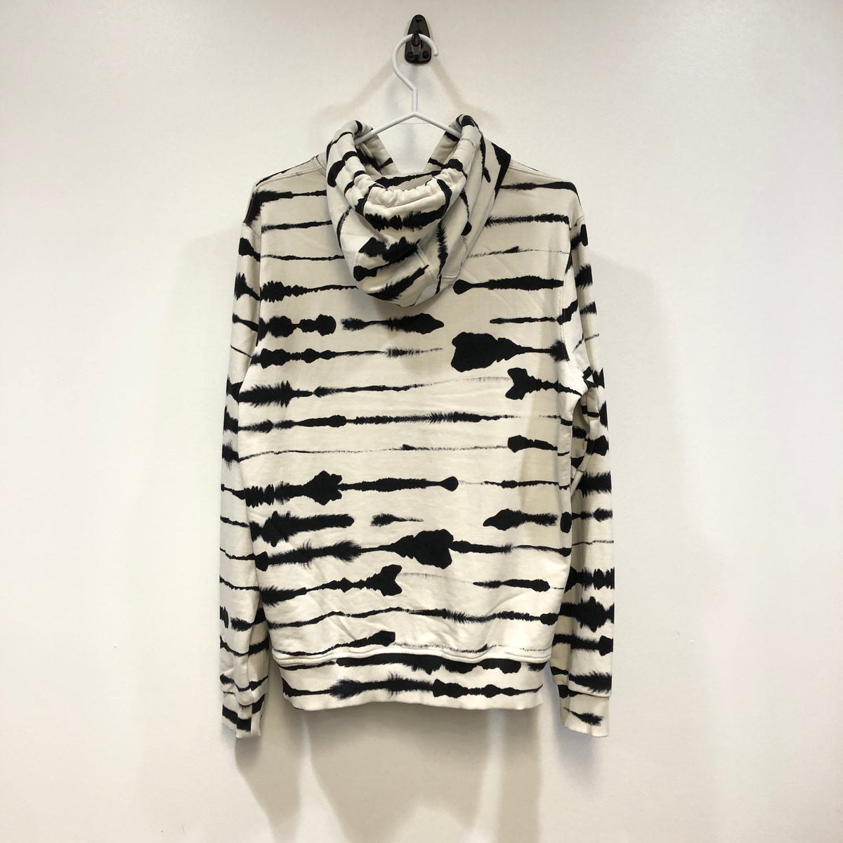 Burberry White & black Zebra Print Pullover Hoodie Size S