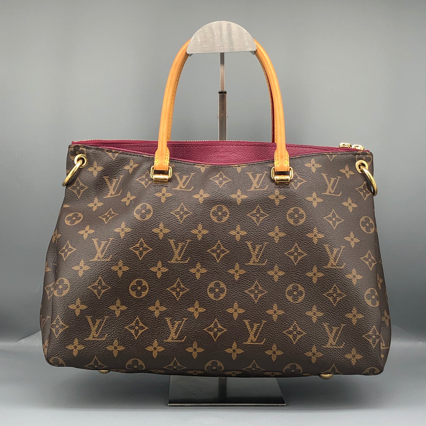 Louis Vuitton Monogram Pallas MM Handbag Brown