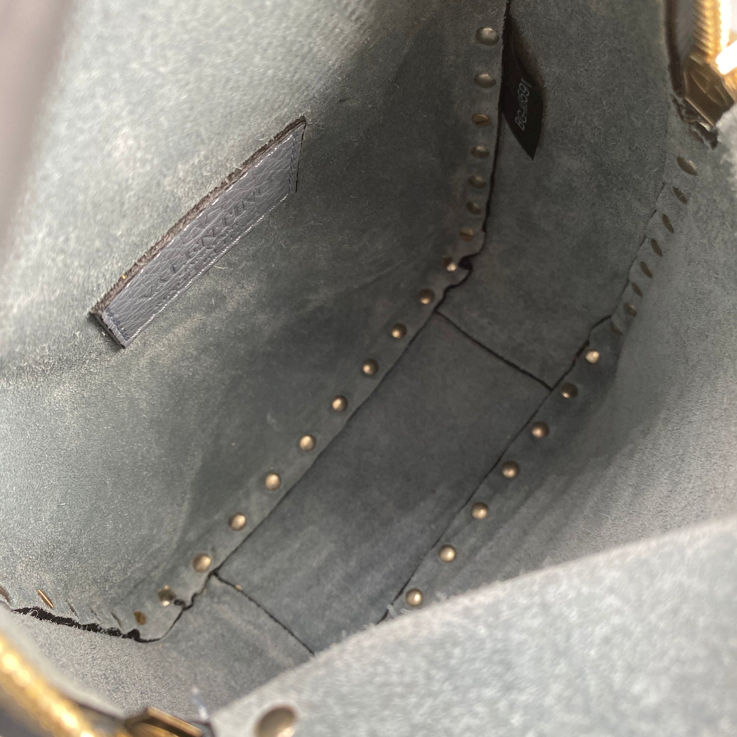 Valentino Slate Blue Rockstud Backpack