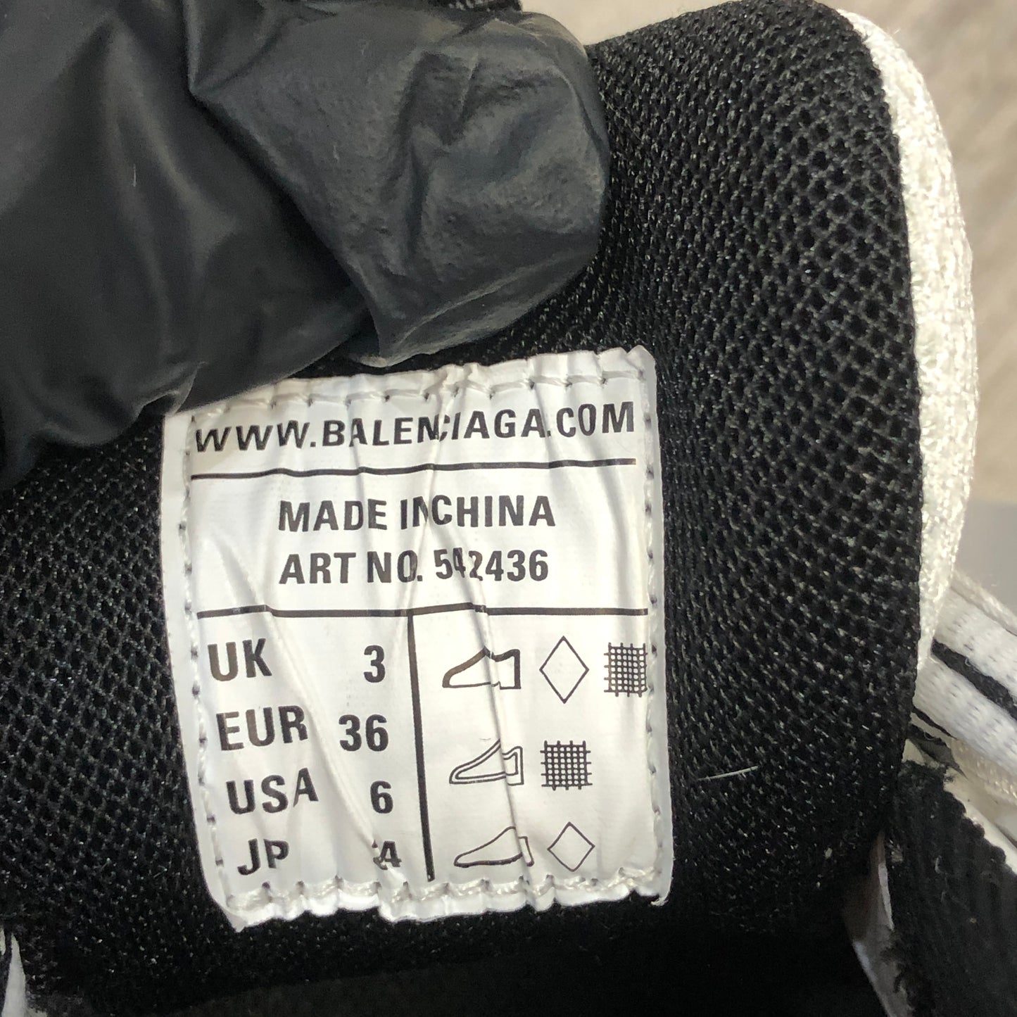 Balenciaga Women's Triple S Mesh Leather Chunky Platform Sneaker Shoes 36 White