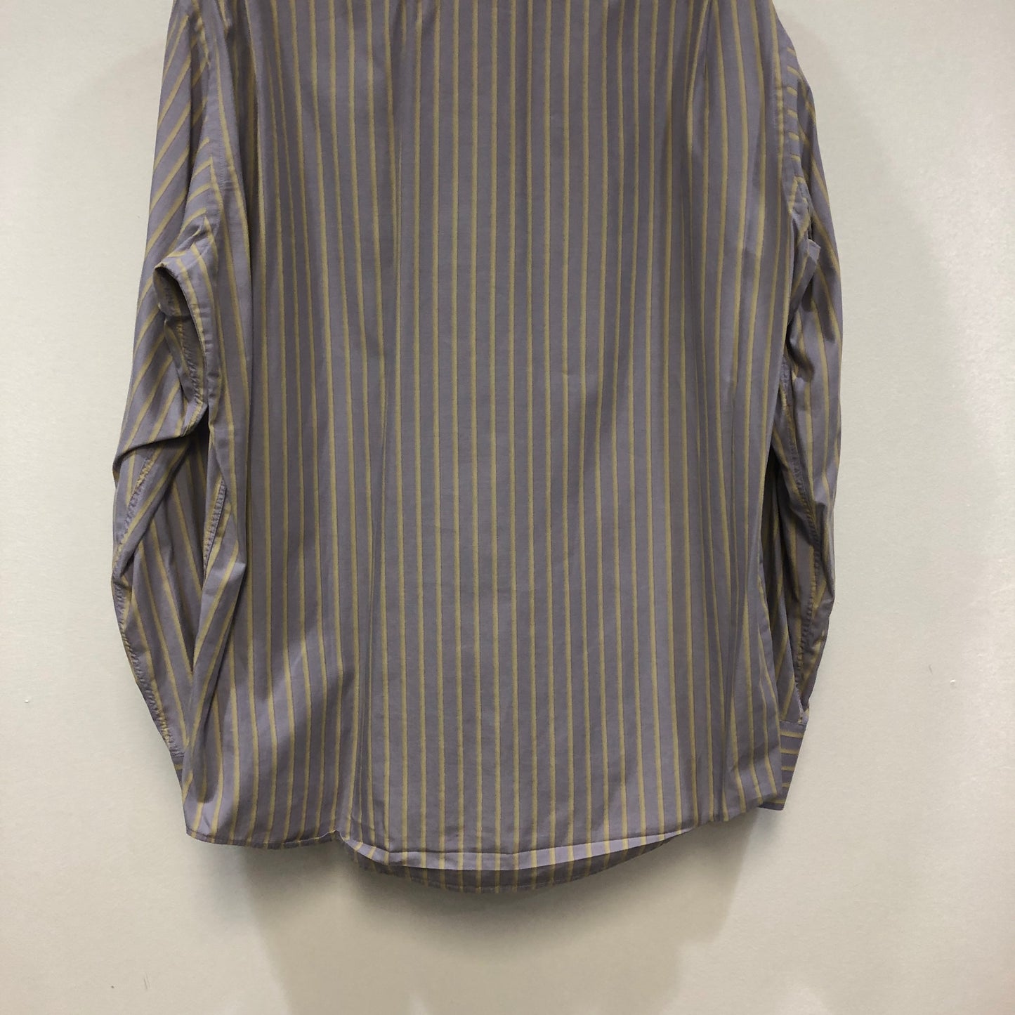 Saint Laurent Lavender & Light Yellow Striped Cotton Button-Down Shirt