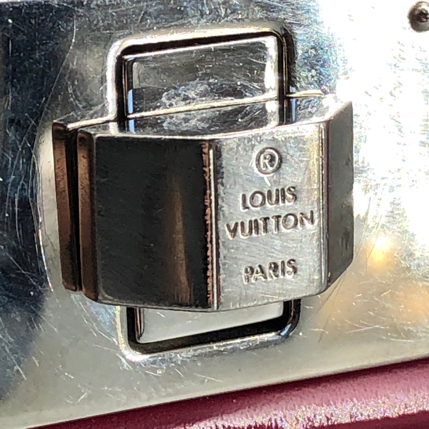 Louis Vuitton Red Epi Sevigne Top Handle Bag