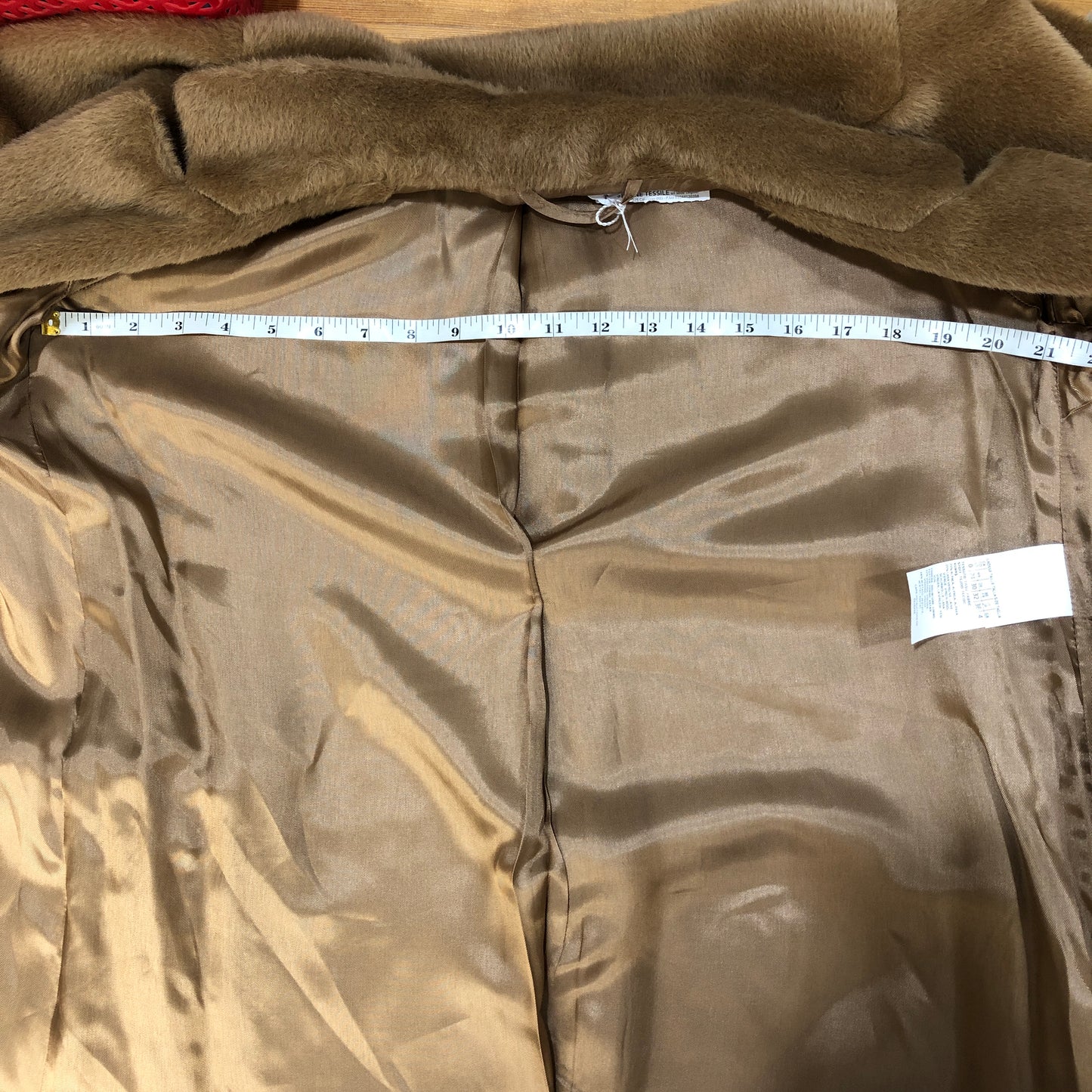 Intrend Brown Wool Belted Wrap Long Coat Size 0