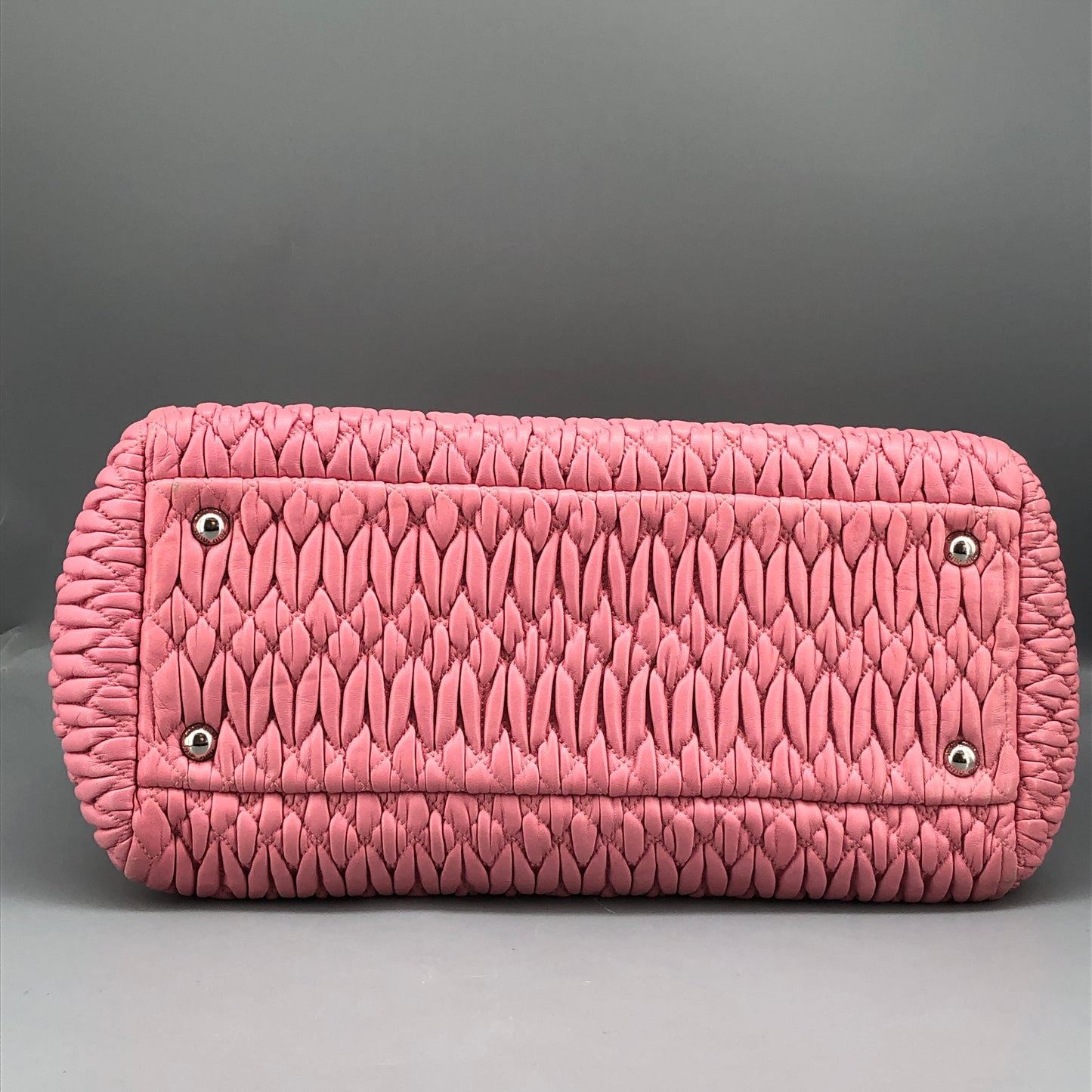 Miu Miu Matelasse Nappa Crystal Tote Bag Pink