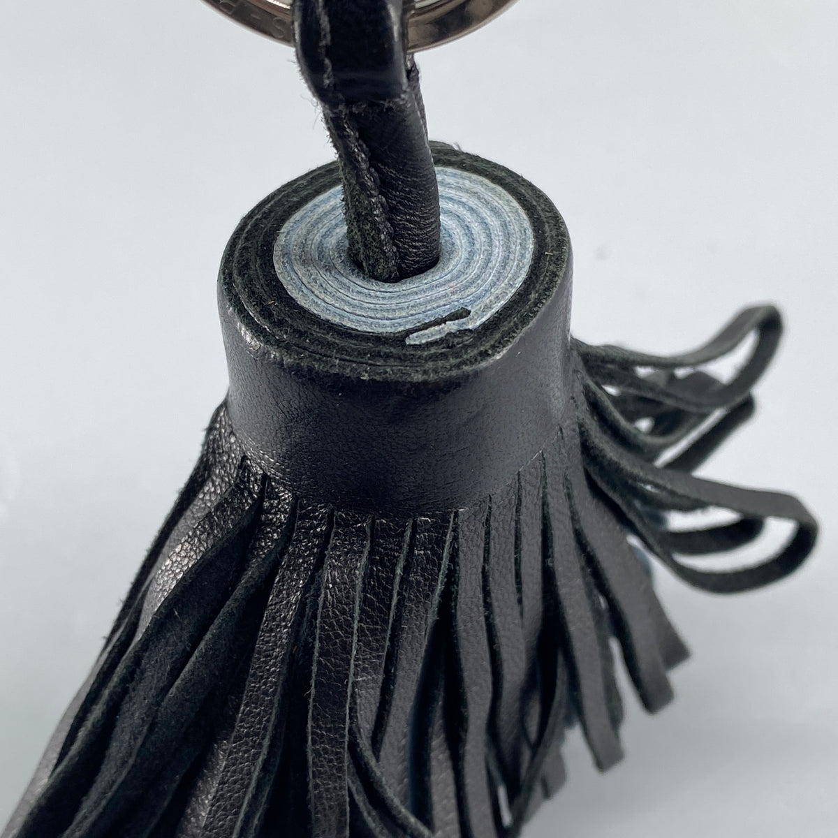 Hermes Leather Tassel Bag Charm Black