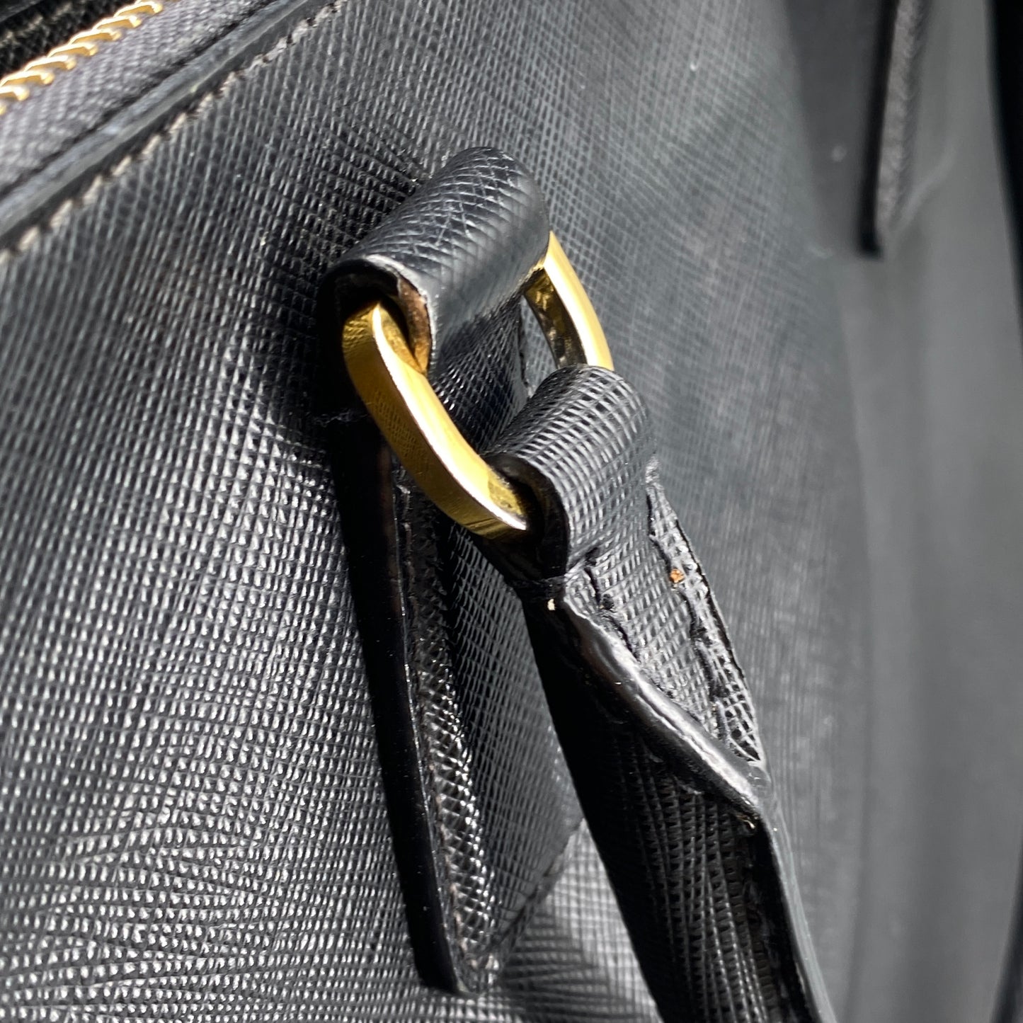 Prada Saffiano Leather  Galleria Tote Bag Black