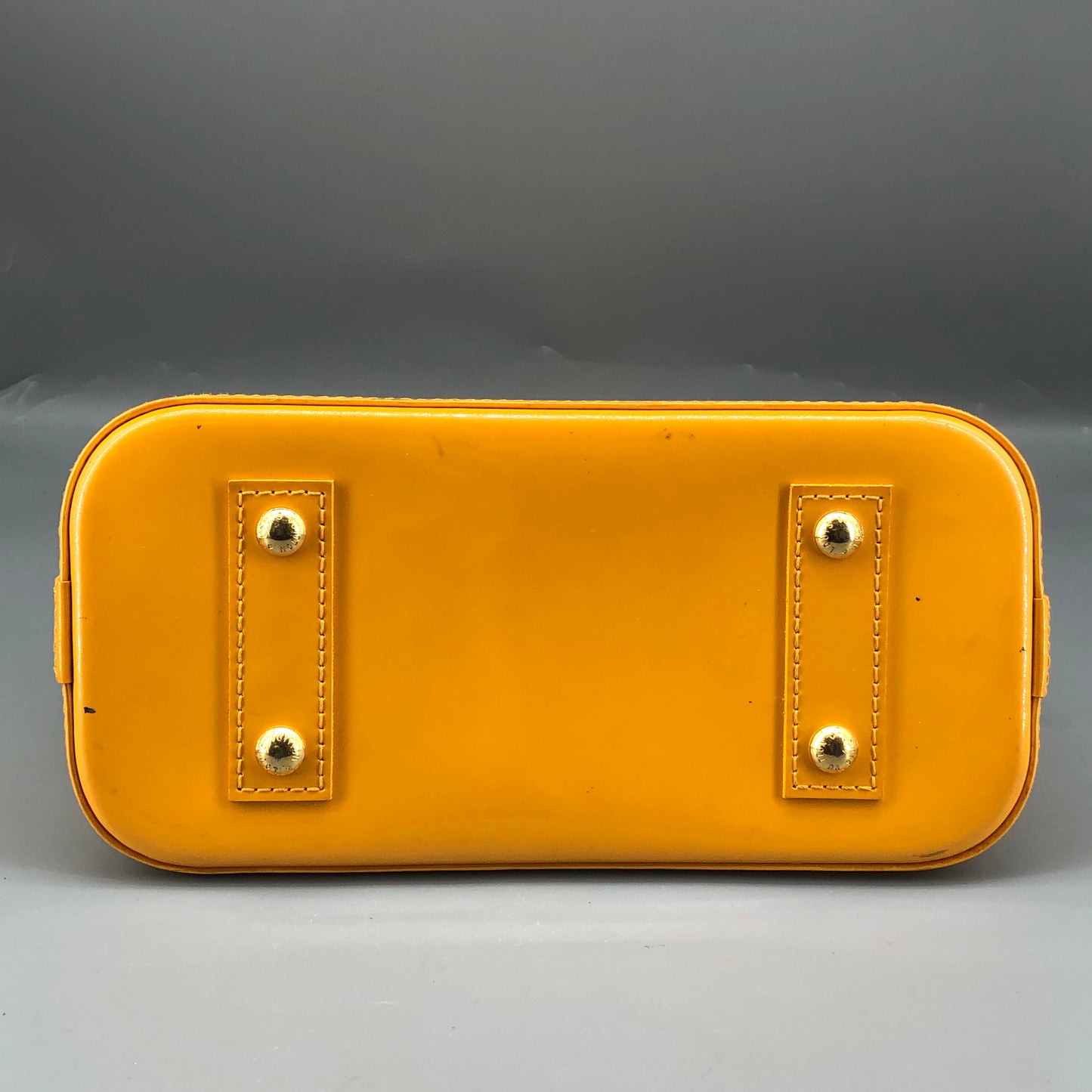 Louis Vuitton Yellow Vernis Monogram Alma Handbag Shoulder Bag