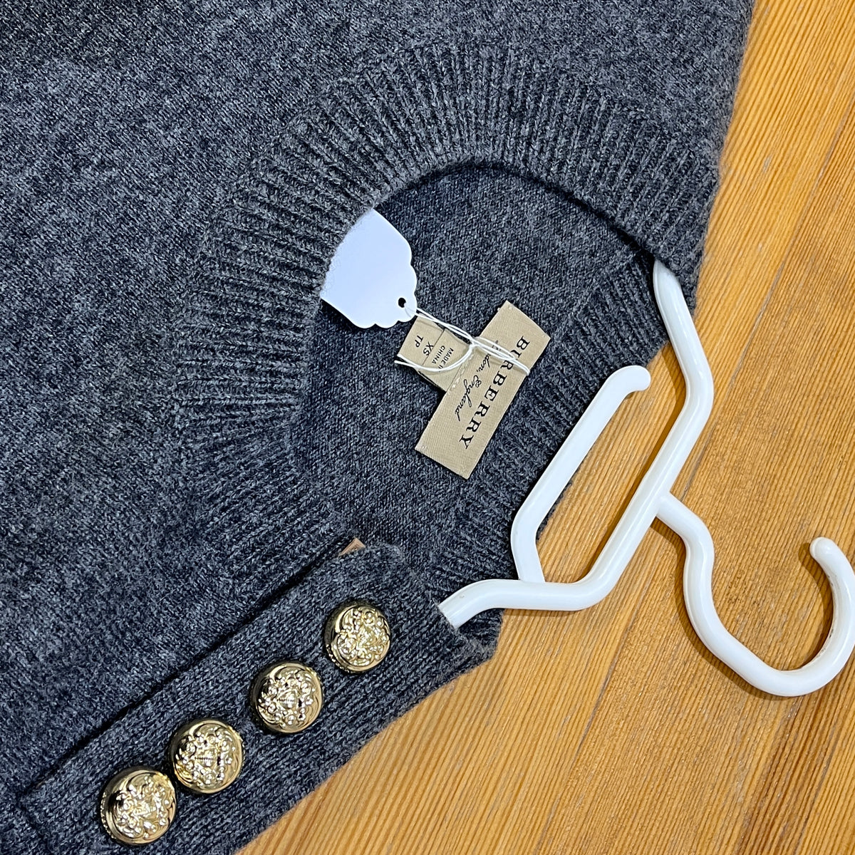 Burberry Grey Knit Sweater Size XS