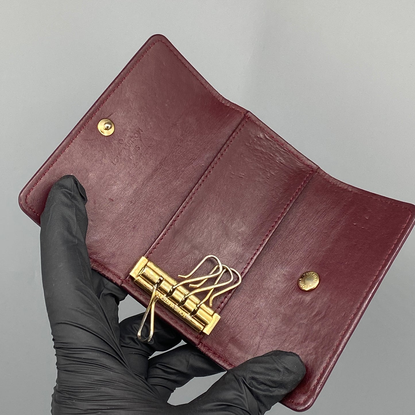 Louis Vuitton Reddish-Brown Monogram Vernis Key Wallet