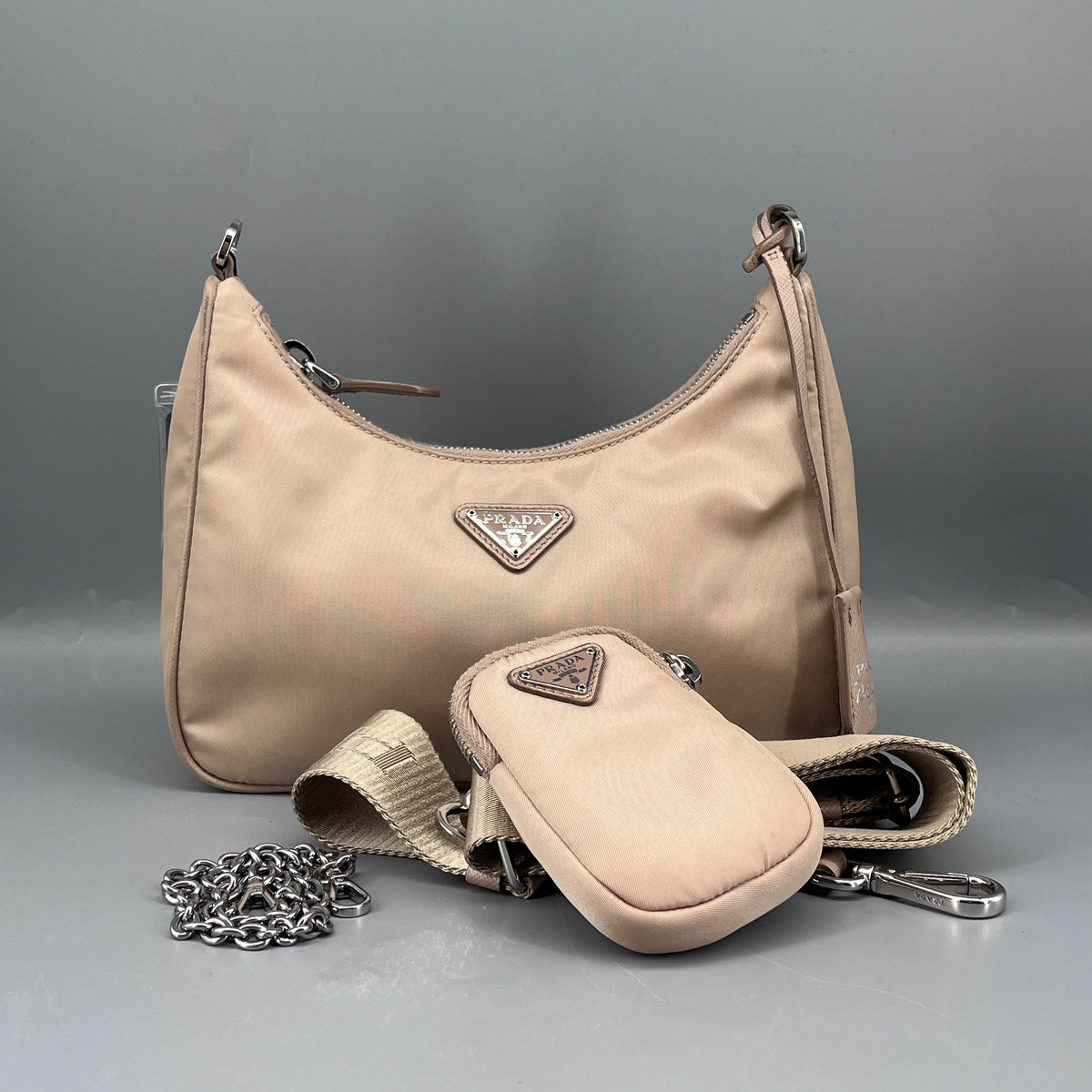 Prada Light brown Re-Edition 2005 Crossbody Bag