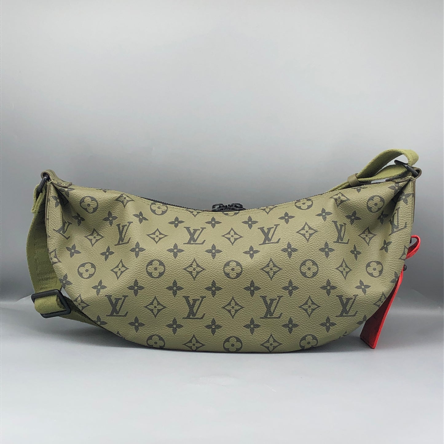 Louis Vuitton Monogram Hamac Bag Khaki Green Vermillion Red