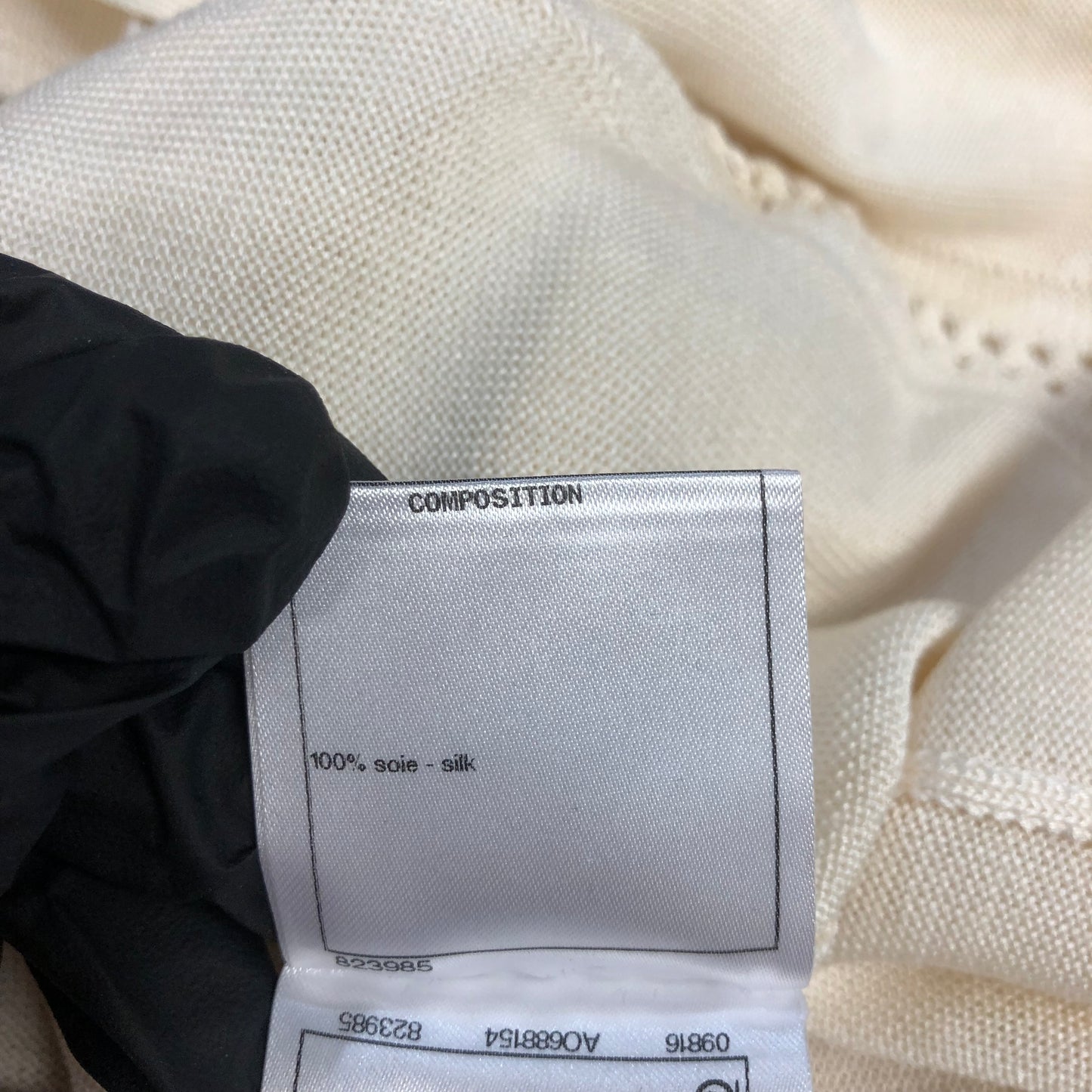 Chanel Knit Button Cardigan Jacket Size 36 Cream